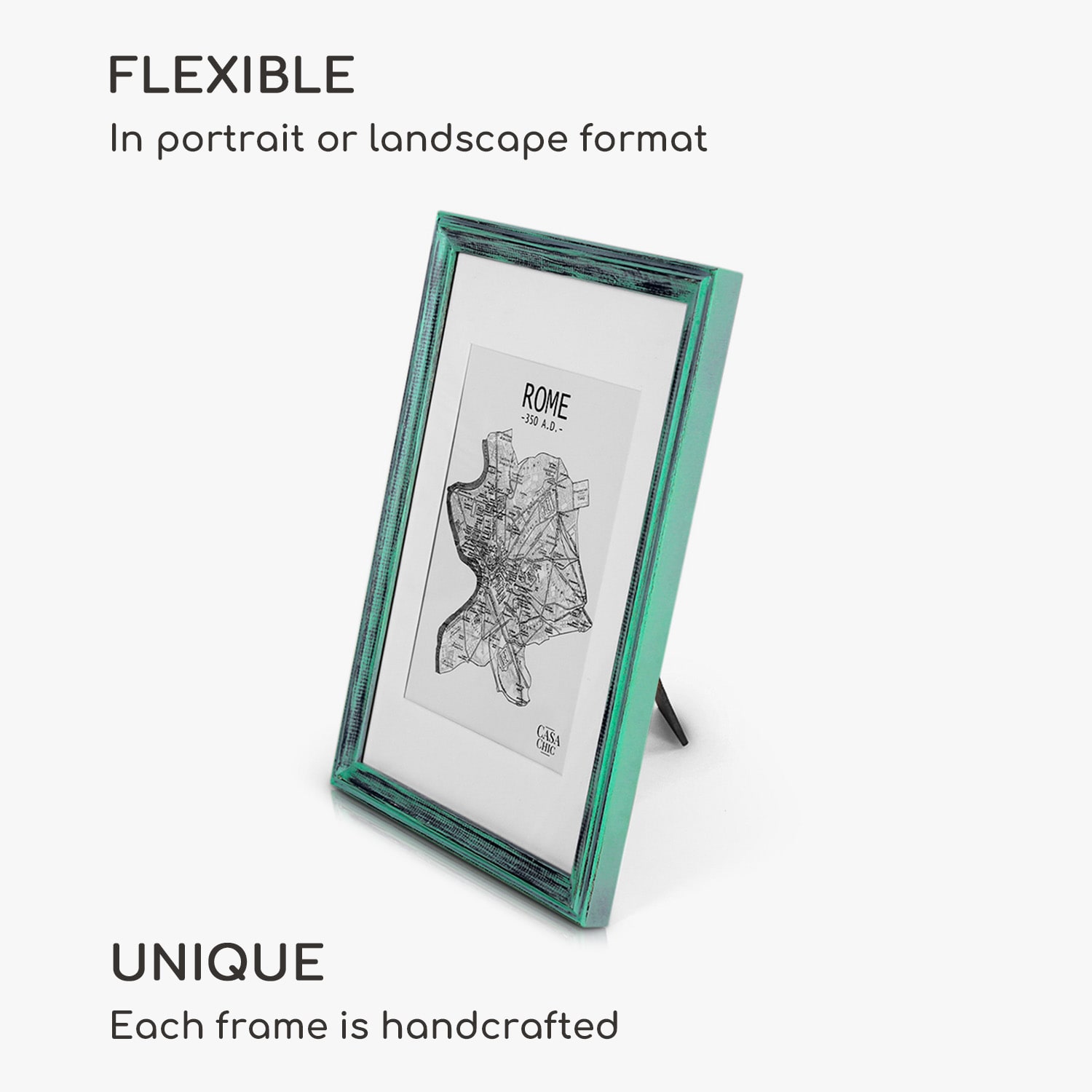 Casa Chic Lancaster, rám na obrázky, obdĺžnikový, DIN A4 fotky, pasparta, drevo – Obrázok 3