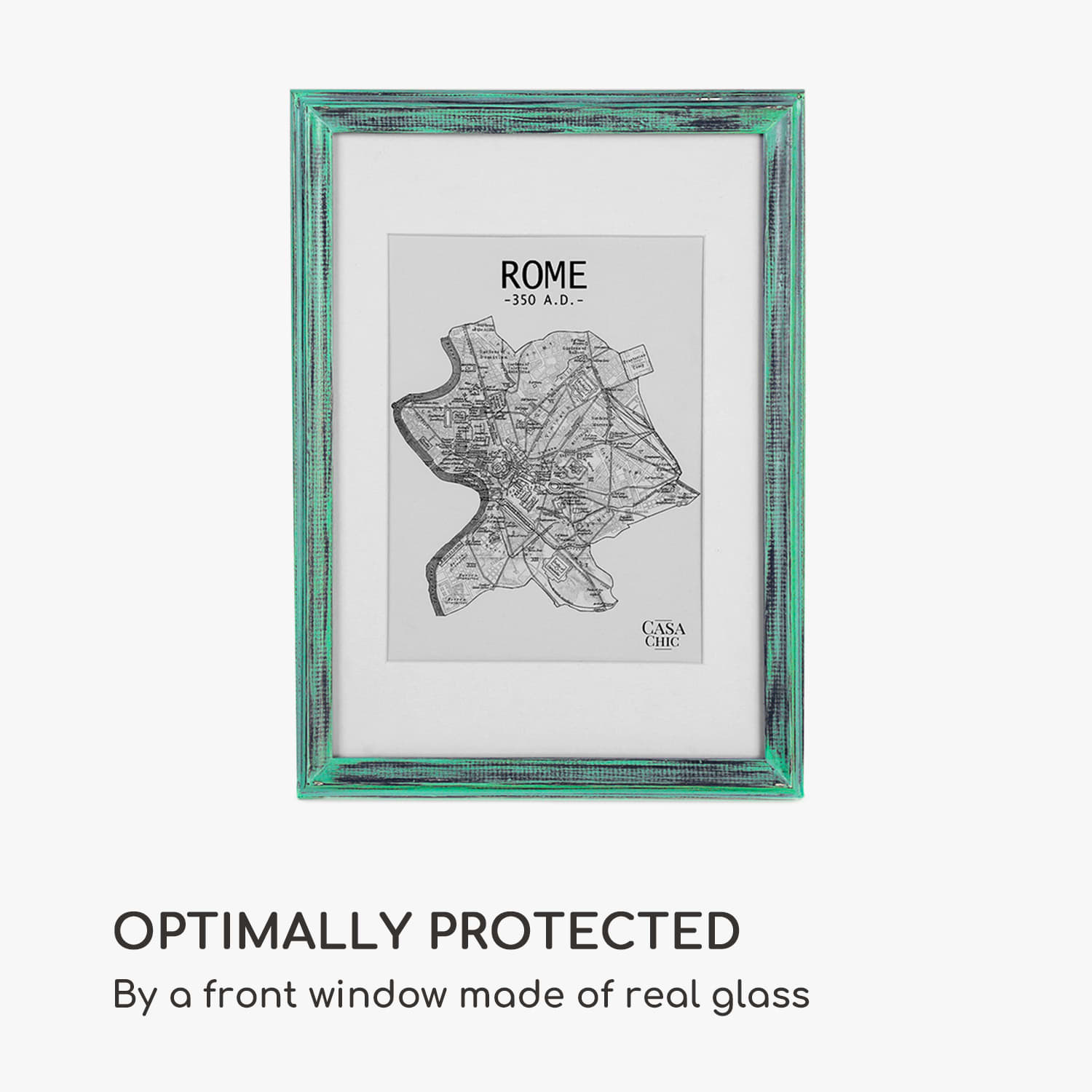 Casa Chic Lancaster, rám na obrázky, obdĺžnikový, DIN A4 fotky, pasparta, drevo – Obrázok 4