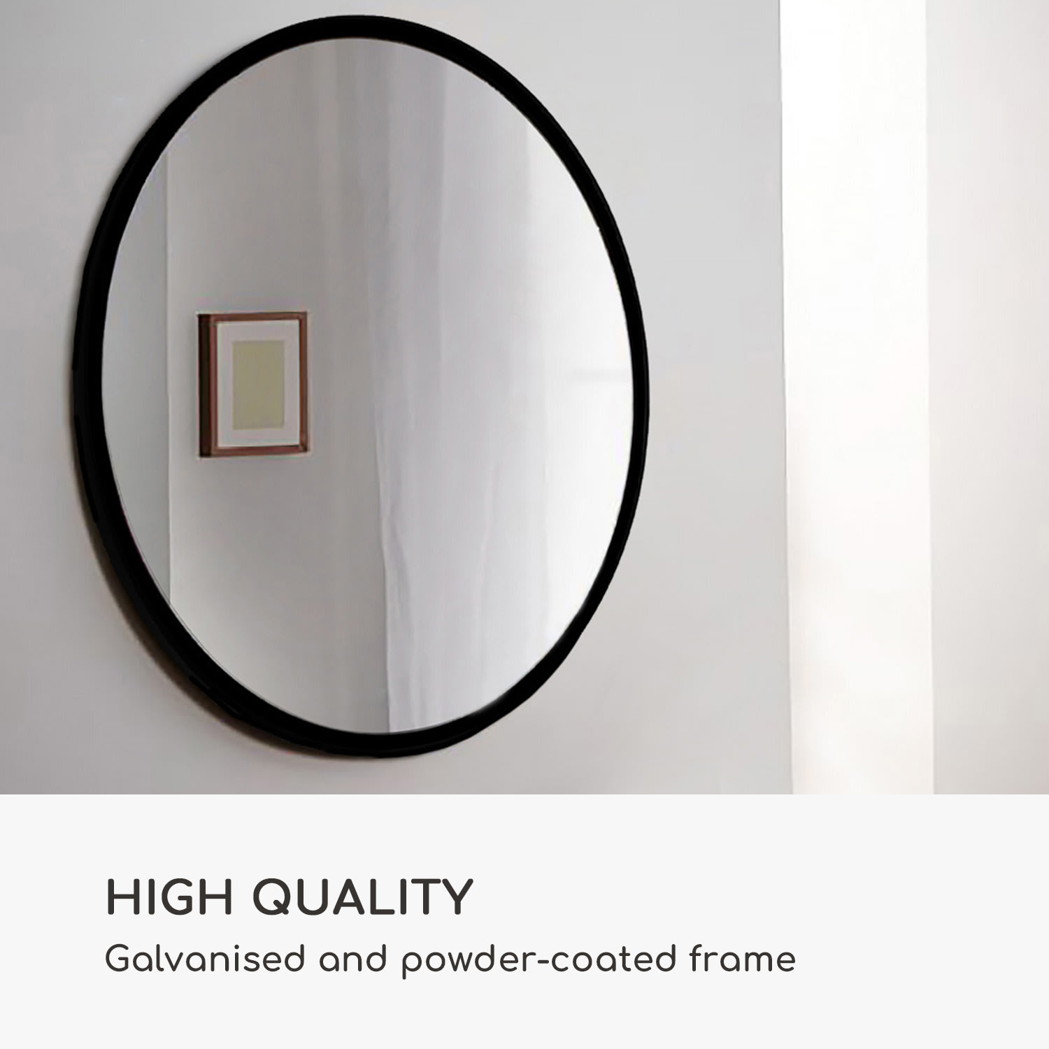 Casa Chic Fournier Nástenné zrkadlo s kovovým rámom okrúhle Ø 80 cm – Obrázok 4