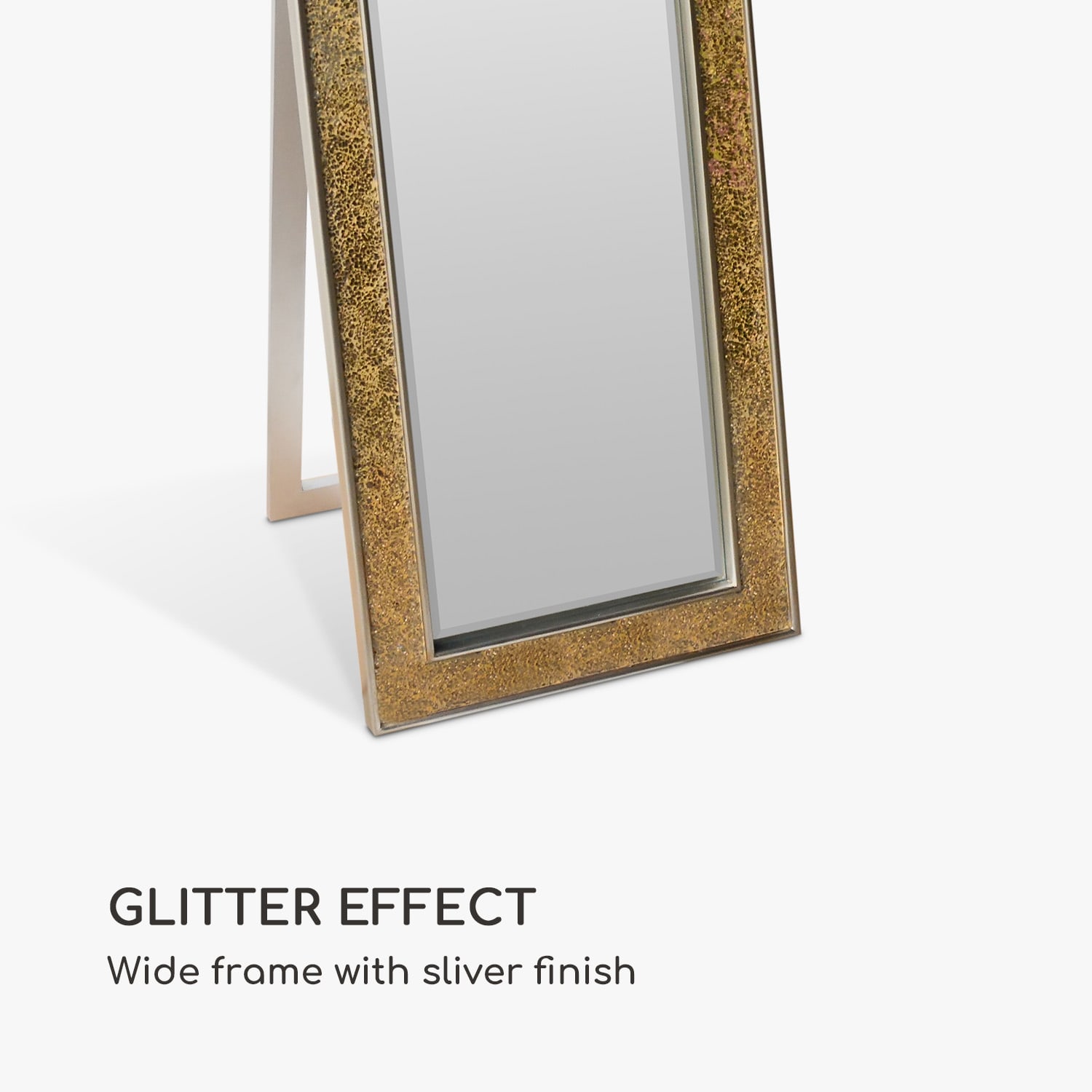 Casa Chic Norwich Zrkadlo Obdĺžnikový drevený rám 130 x 45 cm Mozaikový dizajn – Obrázok 5