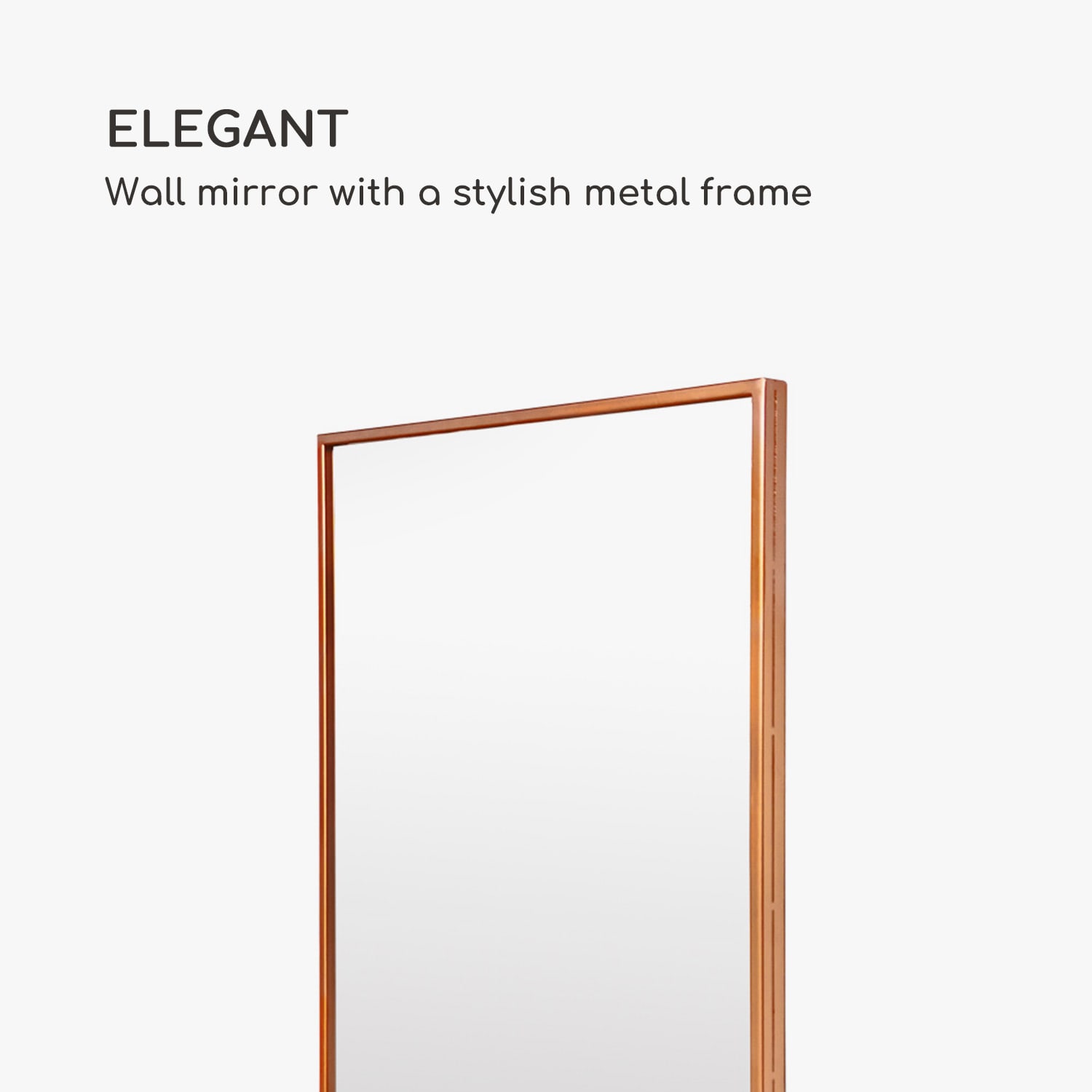 Casa Chic Croxley Nástenné zrkadlo v kovovom ráme obdĺžnikové 90 x 60 cm – Obrázok 4