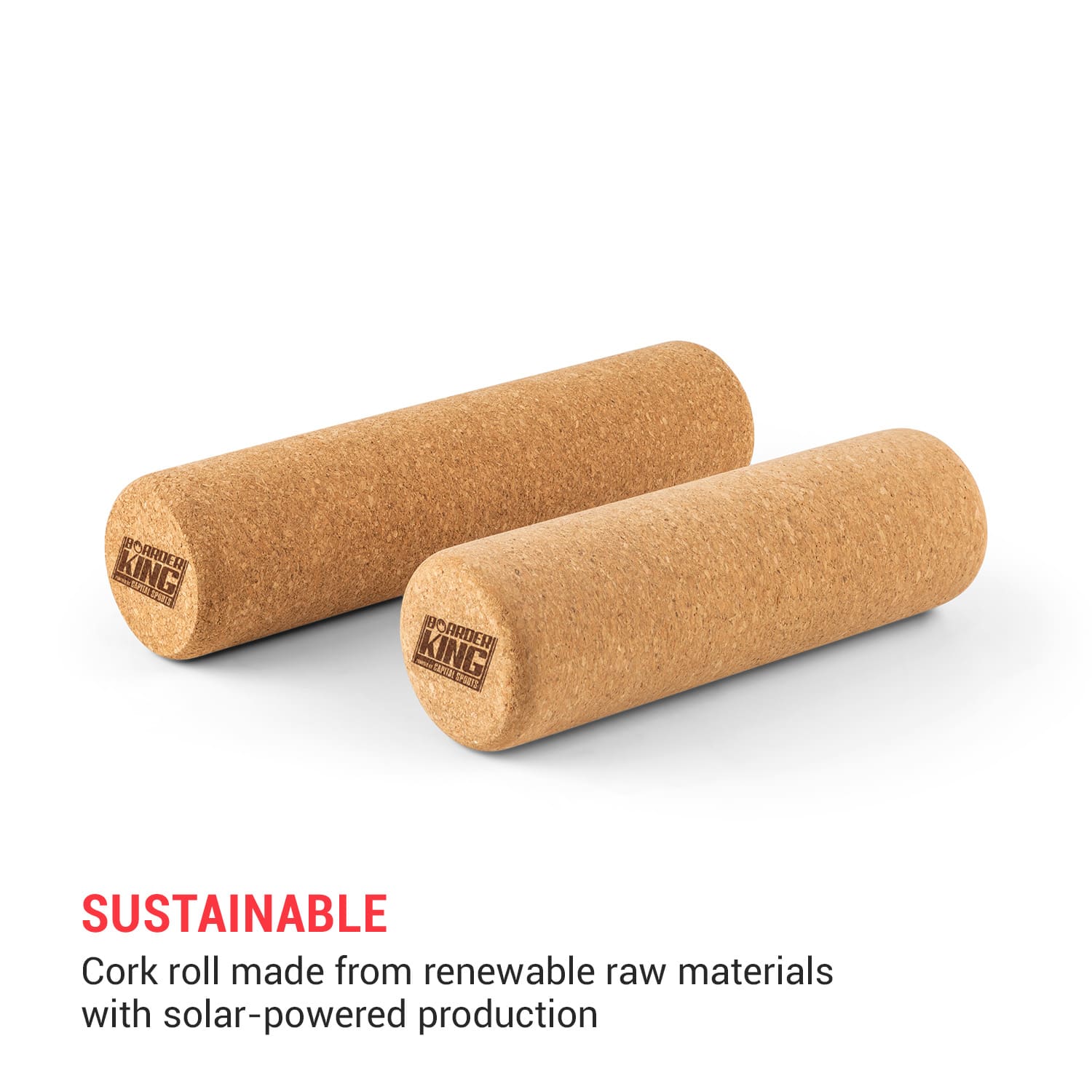 BoarderKING Indoorboard Classic, balančná doska, podložka, valec, drevo/korok, červená – Obrázok 5