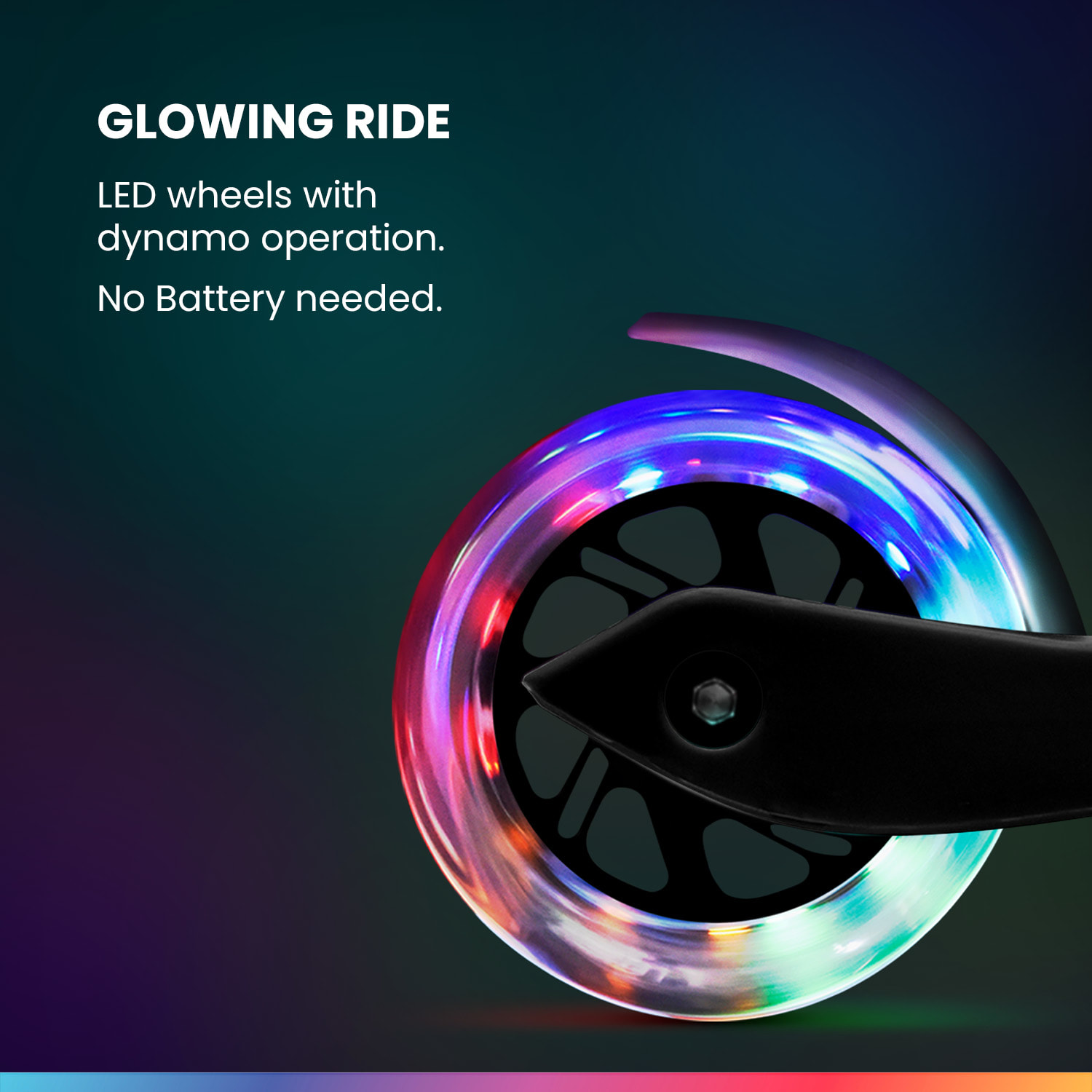 Fun pro ONE detská kolobežka 3-6 rokov LED kolieska skladacia do 50 kg nastaviteľná výška – Obrázok 3