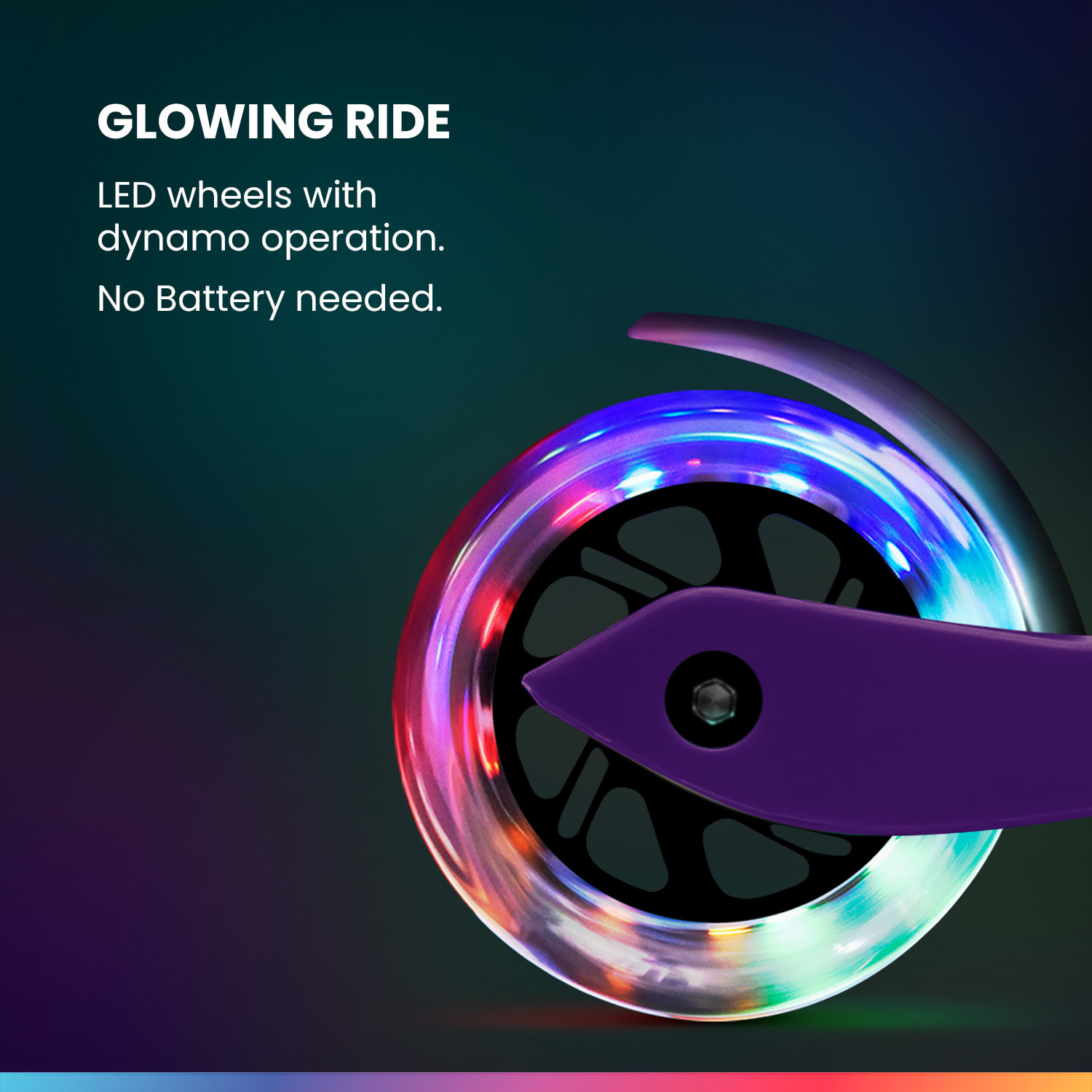 Fun pro ONE Deluxe detská kolobežka 3-6 rokov LED kolieska skladacia do 50 kg nastaviteľná výška – Obrázok 3