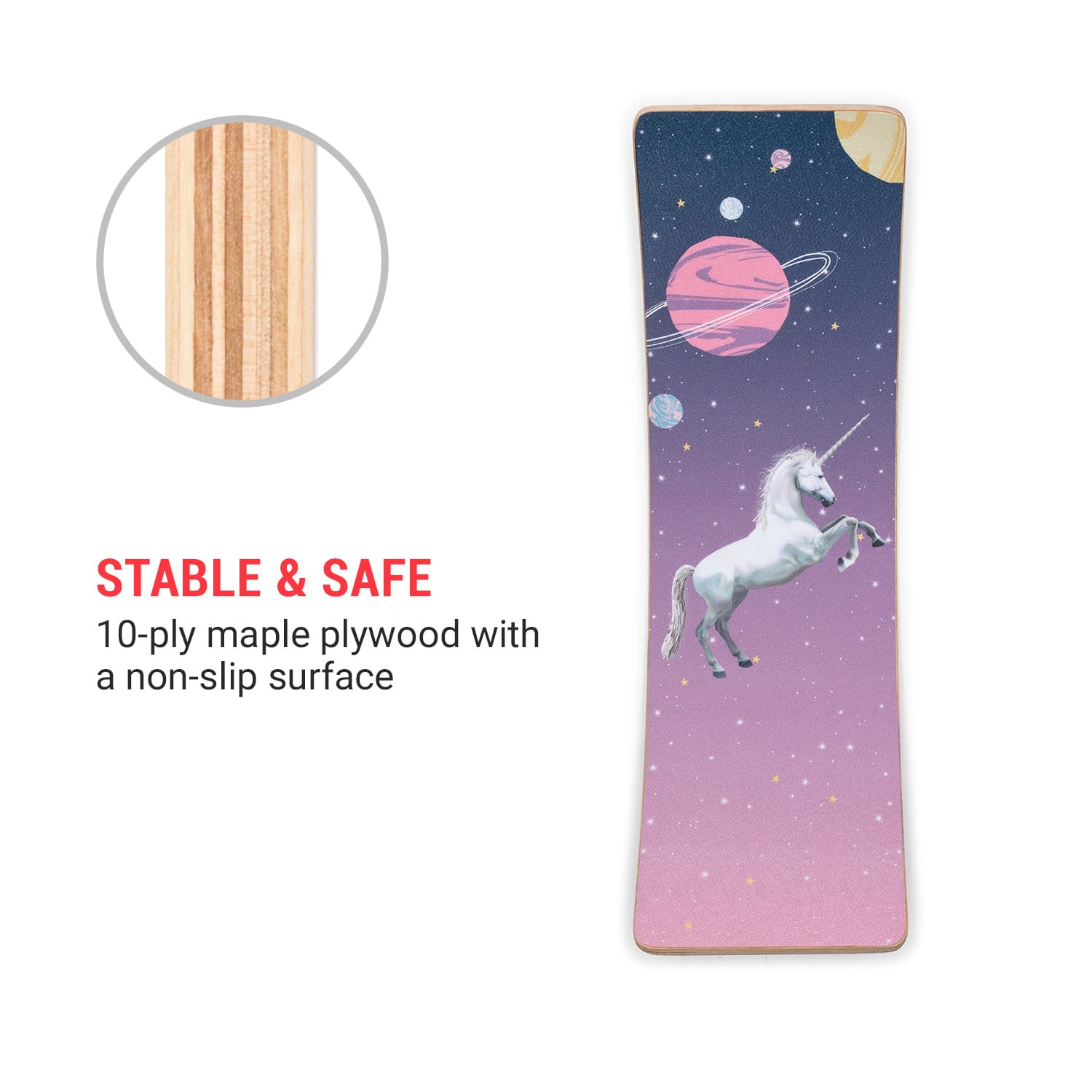 BoarderKING Balance Board Kids, protišmykový plstený poťah, od 3 rokov – Obrázok 4