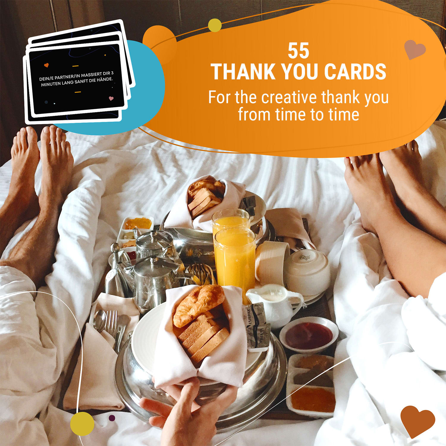 Spielehelden Ďakovné karty pre páry Kartová hra 55 kreatívnych, romantických nápadov – Obrázok 2