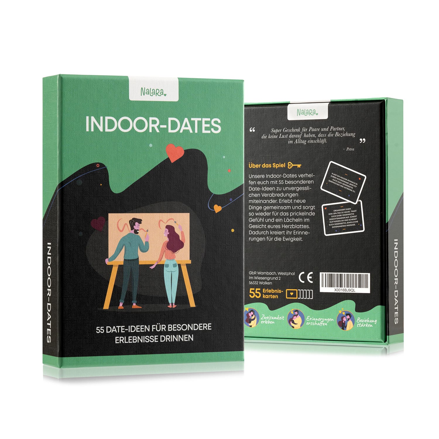 Spielehelden Indoor Dates Kartová hra pre páry 55 nápadov na milostné rande Svadobný darček – Obrázok 5