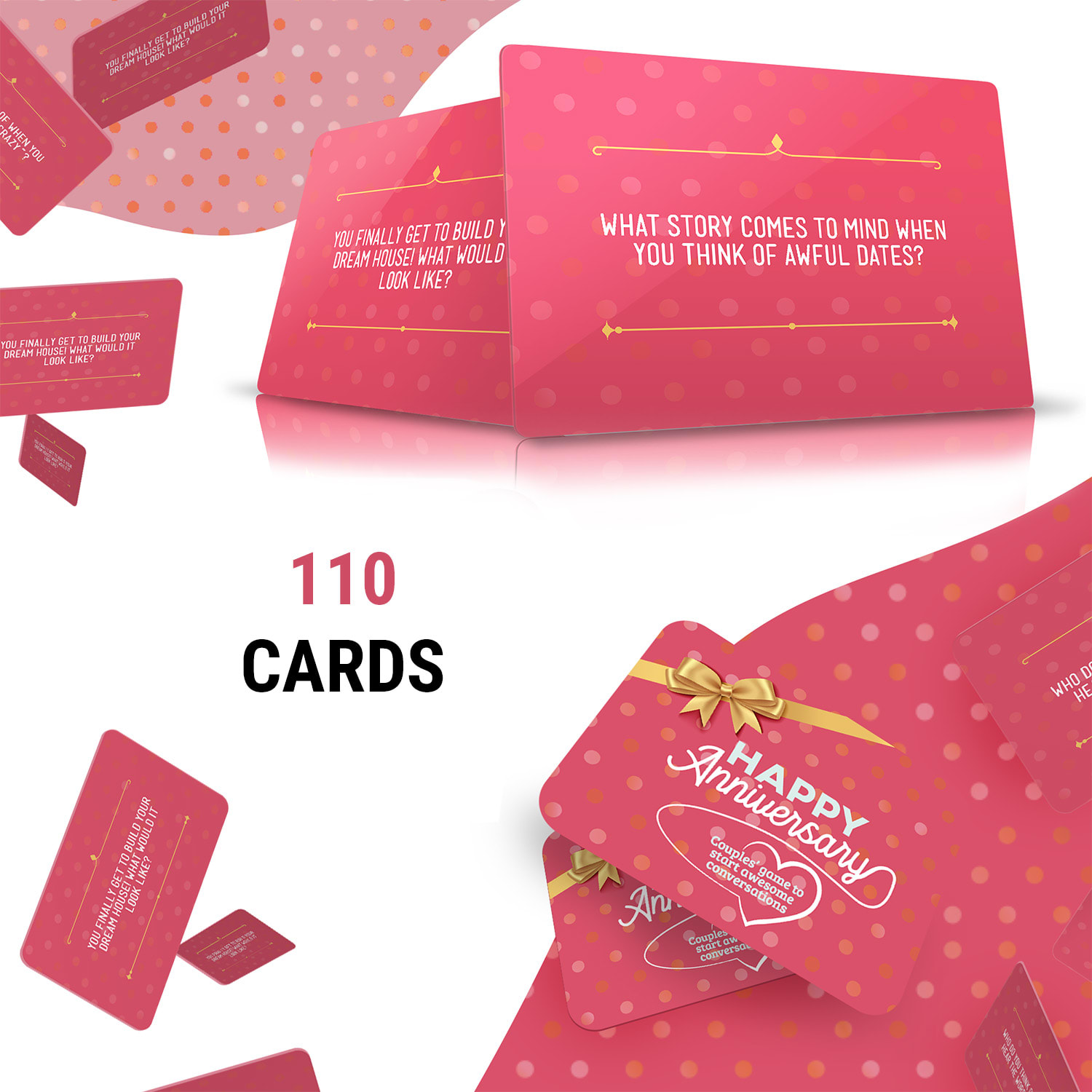 Spielehelden Šťastné výročie Kartová hra pre páry 110 otázok darčeková krabička v anglickom jazyku – Obrázok 3