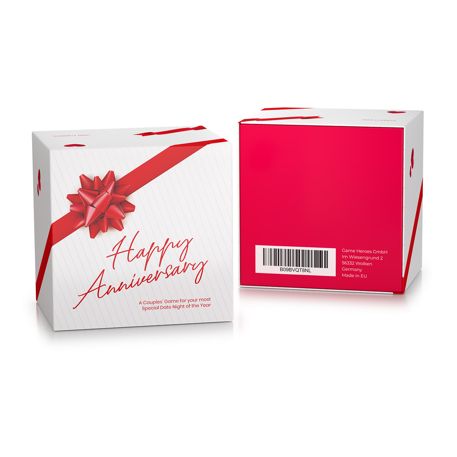 Spielehelden Happy Anniversary, Kartová hra pre páry, 280 otázok, Darčeková krabička v anglickom jazyku – Obrázok 5