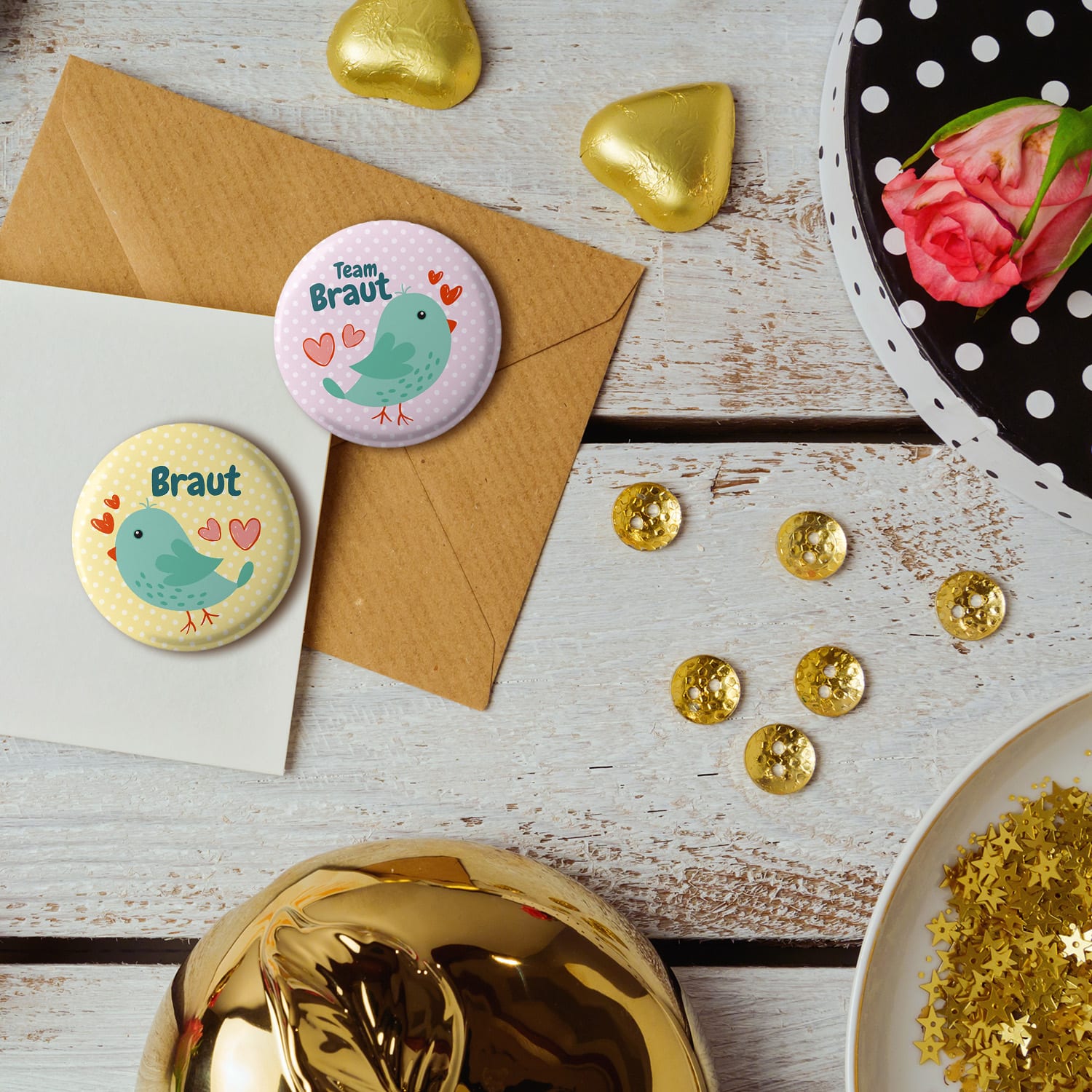 Spielehelden Odznaky Vogel II Dievčenská rozlúčka so slobodou 12 odznakov 5,6 cm extra veľké Darček na dievčenskú rozlúčku so slobodou – Obrázok 4