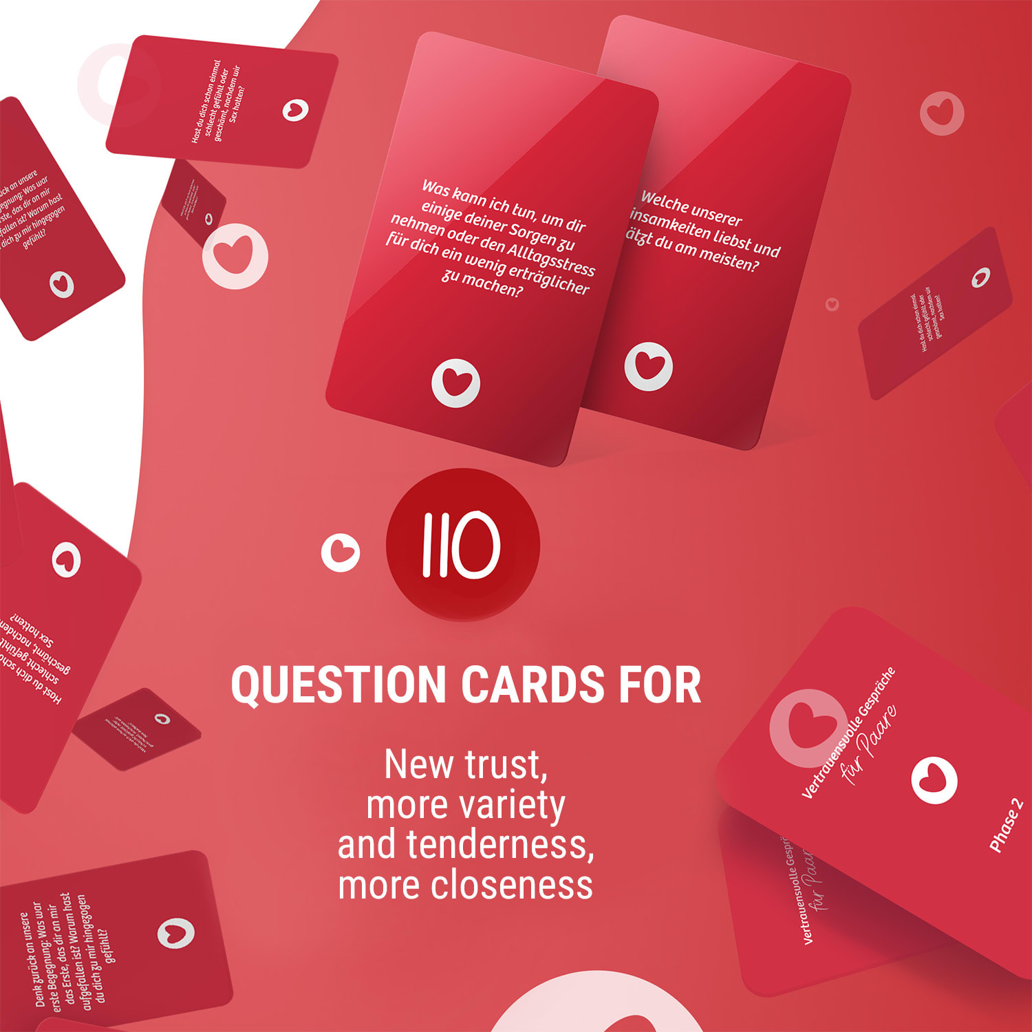 Spielehelden Dôverné rozhovory Kartová hra pre páry 110 otázok Magnet Box – Obrázok 4