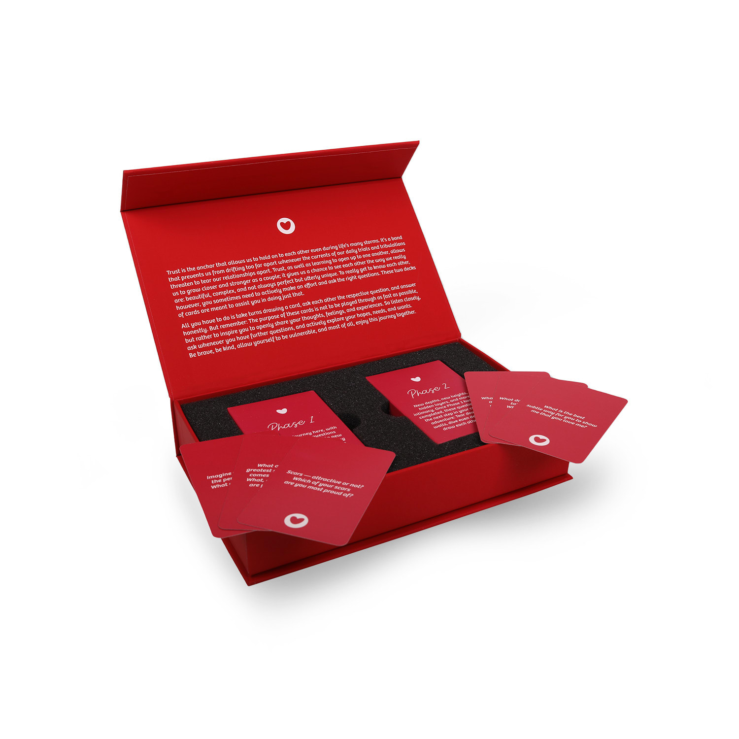 Spielehelden Dôverné rozhovory Kartová hra pre páry 110 otázok Magnet Box – Obrázok 5