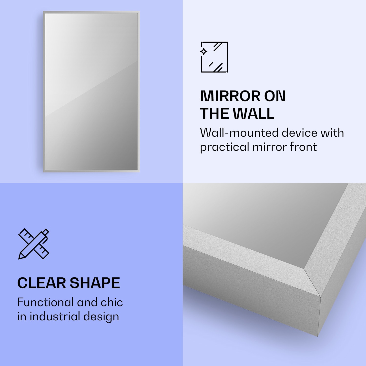 Klarstein La Palma 1000 smart, infračervený ohrievač 2 v 1, 120 x 60 cm, 1000 W, zrkadlová predná časť – Obrázok 3