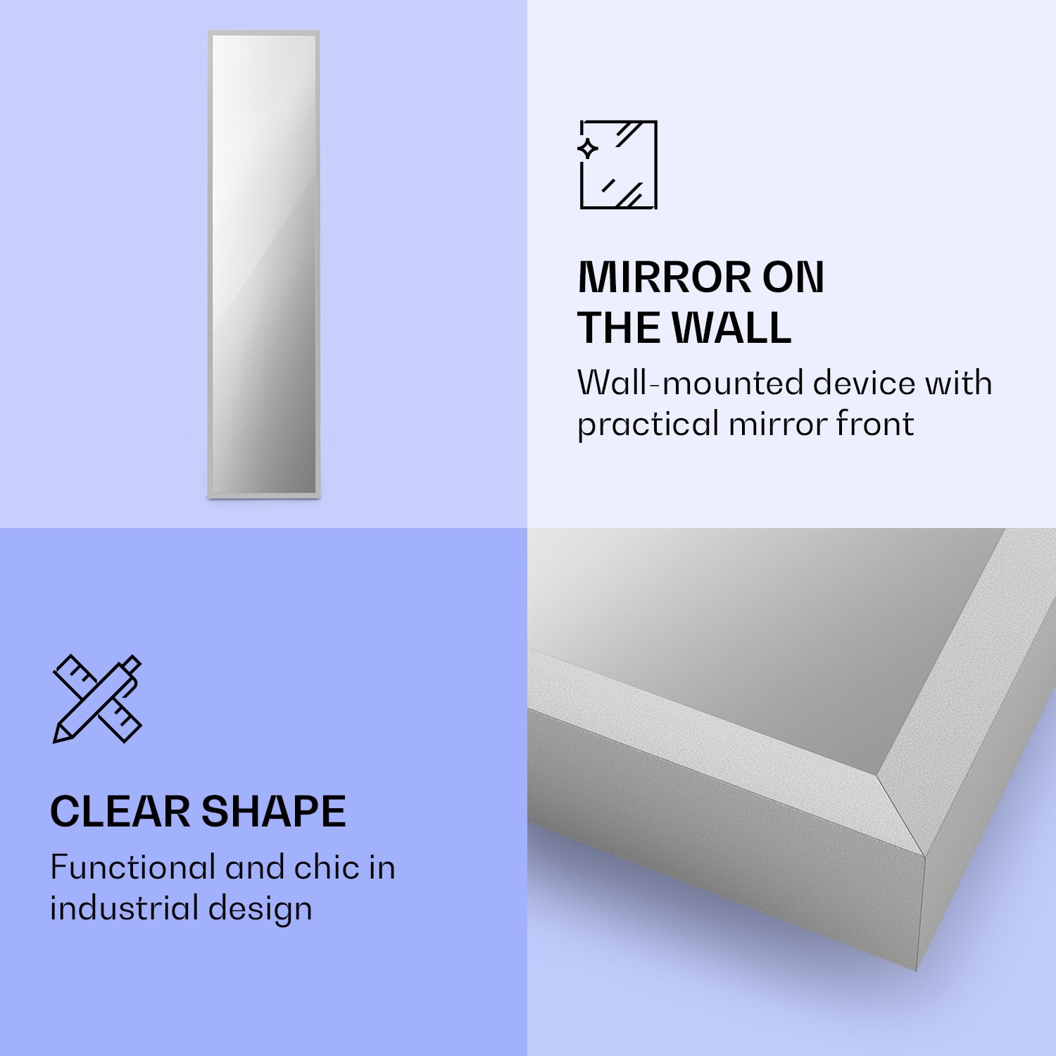 Klarstein La Palma 900 smart, infračervený ohrievač, 40 x 160 cm, 900 W, zrkadlový stojan – Obrázok 4