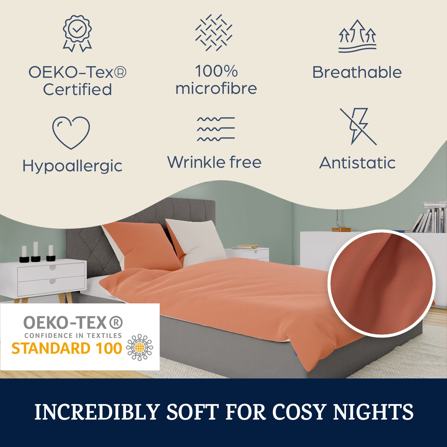 Sleepwise Soft Wonder-Edition, posteľná bielizeň, 240x220 cm, mikrovlákno – Obrázok 2