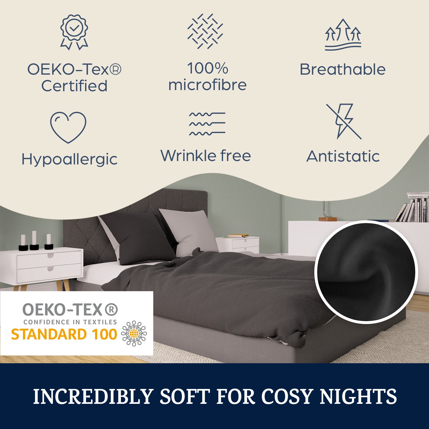 Sleepwise Soft Wonder-Edition, posteľná bielizeň, 240x220 cm, mikrovlákno – Obrázok 2