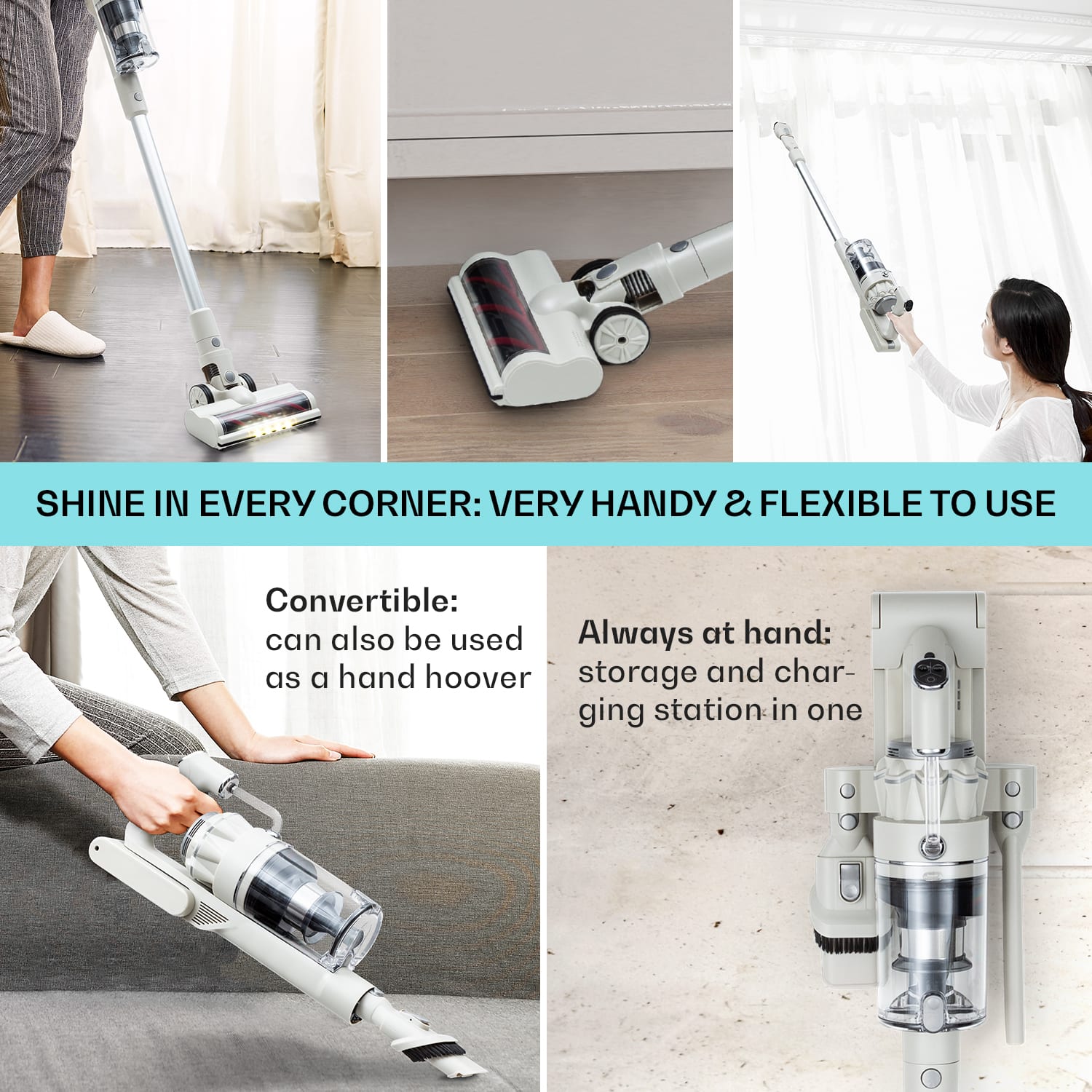 Klarstein LARMA, vysávač, akumulátorový, bezvreckový, maximálna doba prevádzky 45min, LED – Obrázok 5