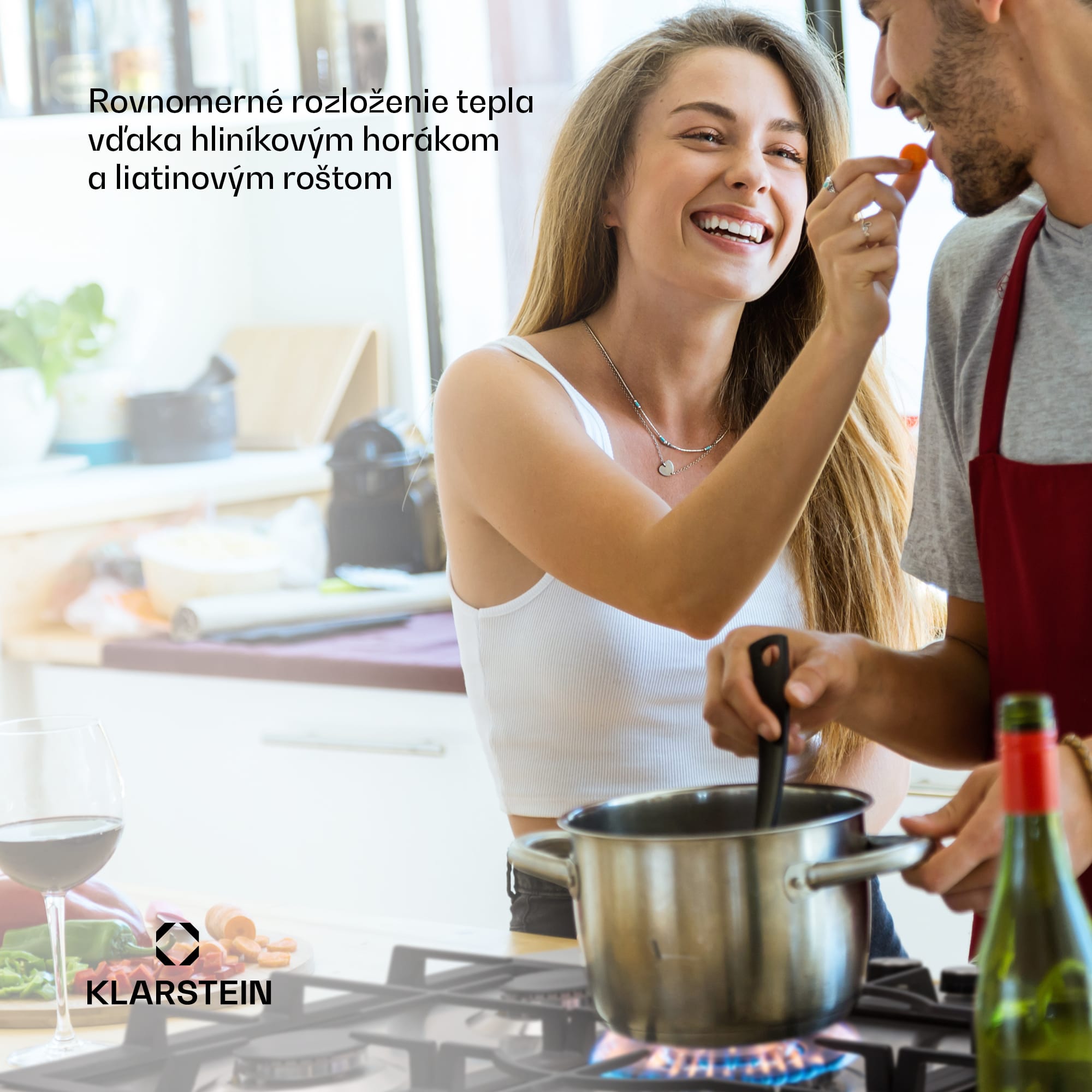 Klarstein Ignito Chef Edition, plynová varná doska, 5 Sabaf horákov, 5 zón, sklokeramika – Obrázok 4