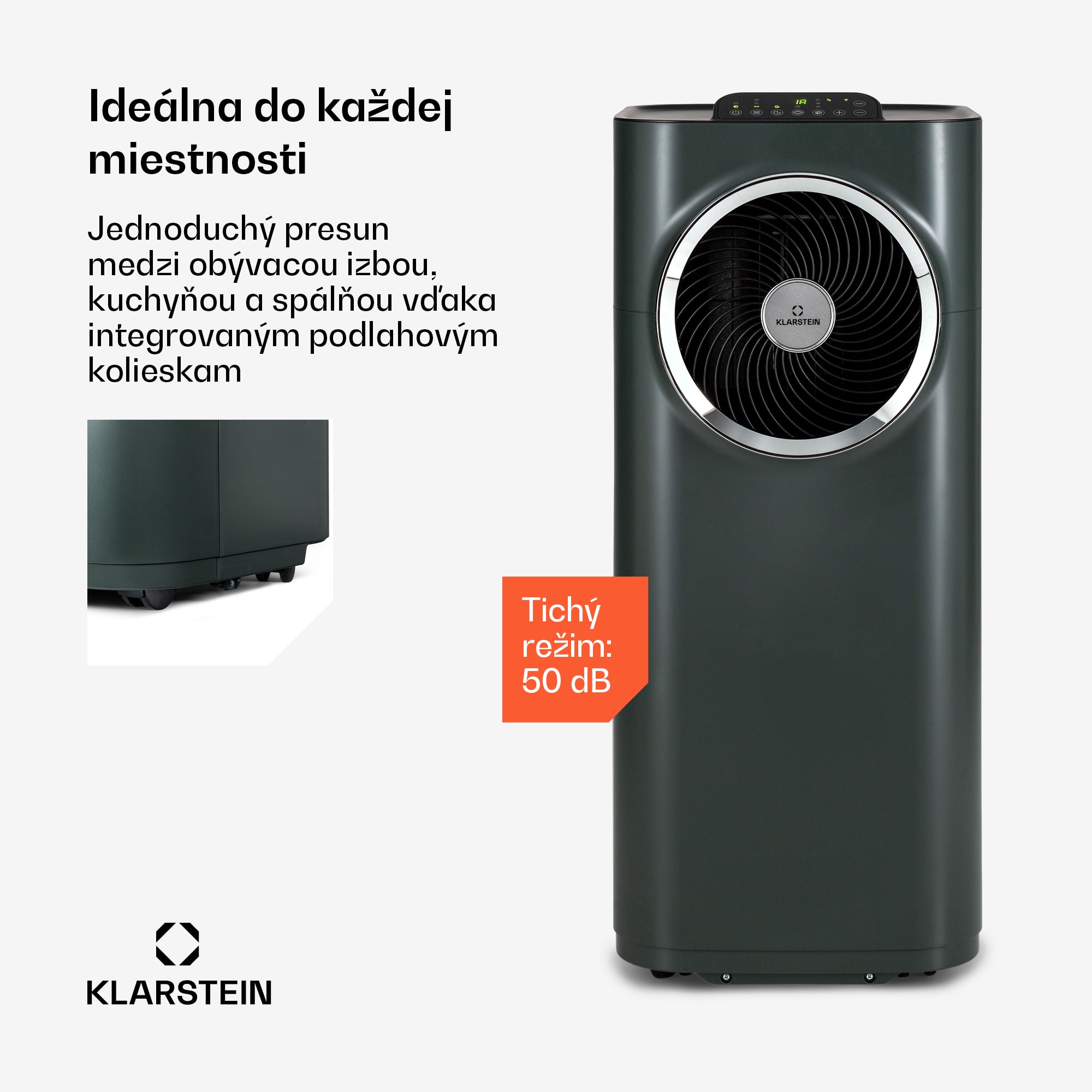 Klarstein Kraftwerk Eco Smart 11, mobilná klimatizácia 3 v 1, 11 500 BTU, diaľkové ovládanie, ovládanie pomocou aplikácie – Obrázok 4