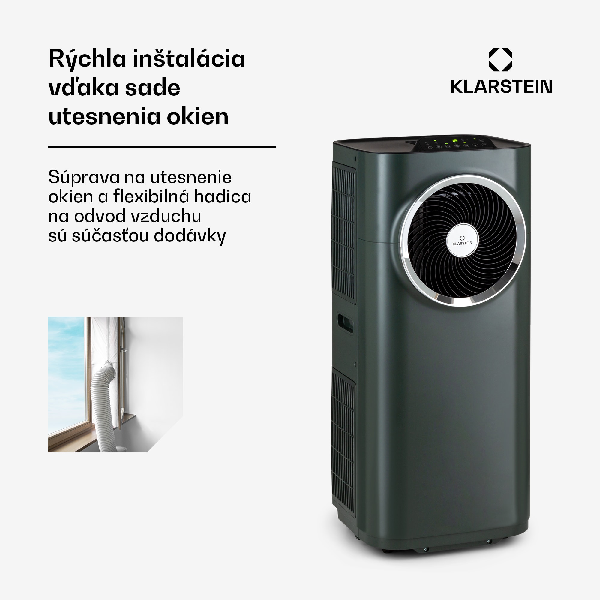 Klarstein Kraftwerk Eco Smart 11, mobilná klimatizácia 3 v 1, 11 500 BTU, diaľkové ovládanie, ovládanie pomocou aplikácie – Obrázok 5