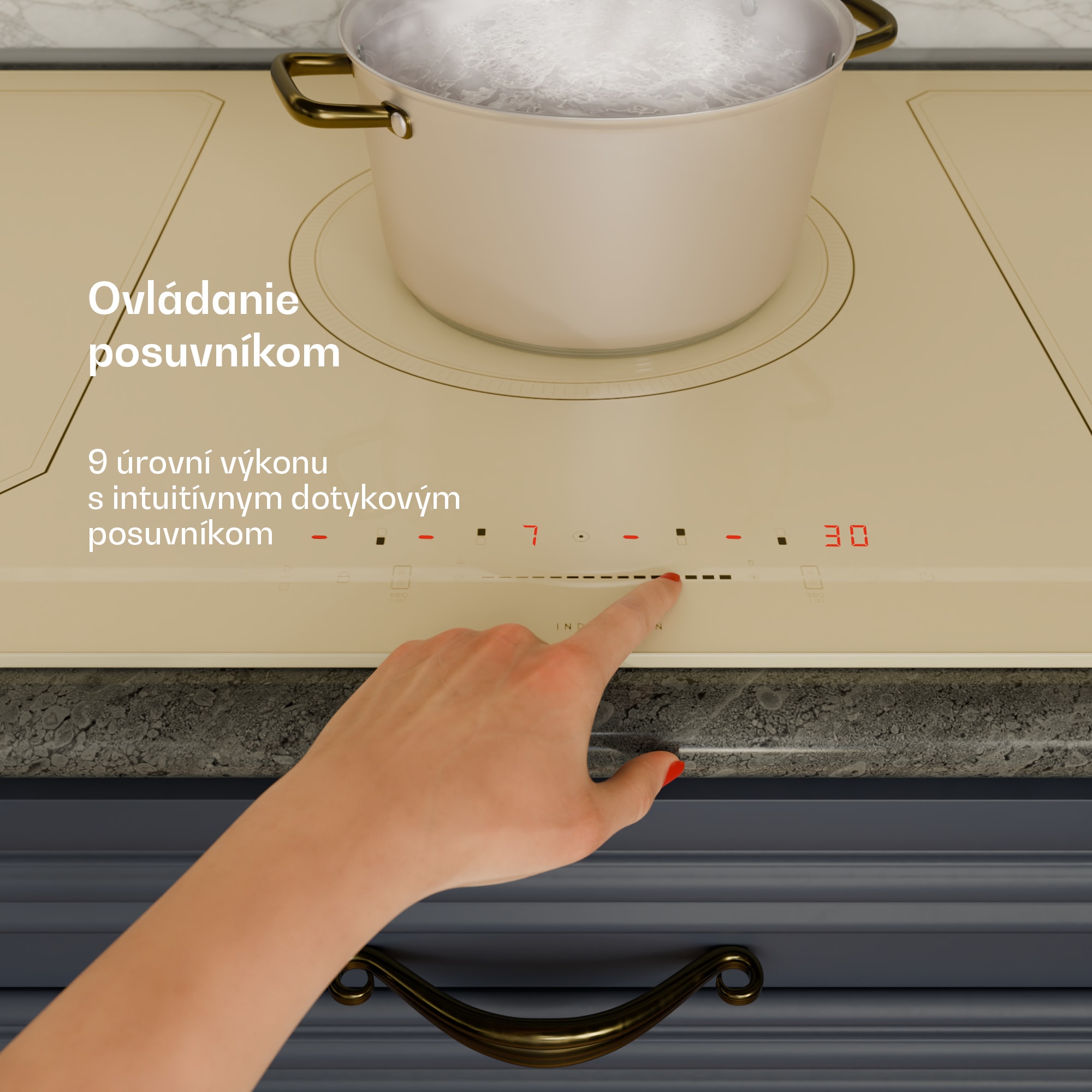 Klarstein Victoria 5 Flex, vstavaná indukčná varná doska, 7400 W, 2 x Flexzone, časovač – Obrázok 5