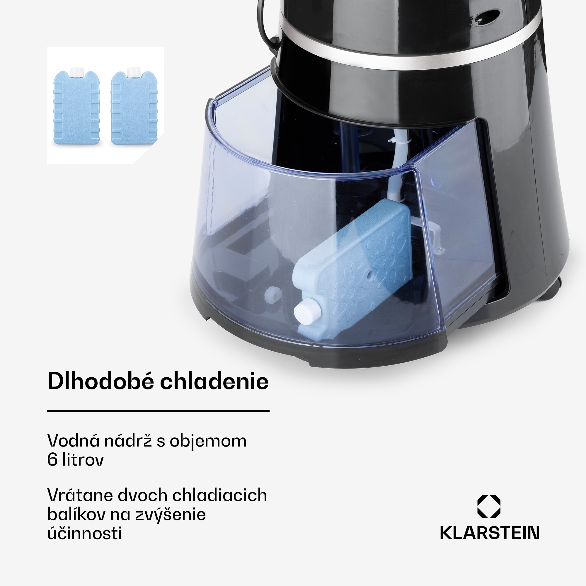 Klarstein Skyscraper Ice Smart, 4-v-1 ochladzovač vzduchu, ventilátor, 210m³/h, WiFi, diaľkové ovládanie – Obrázok 3