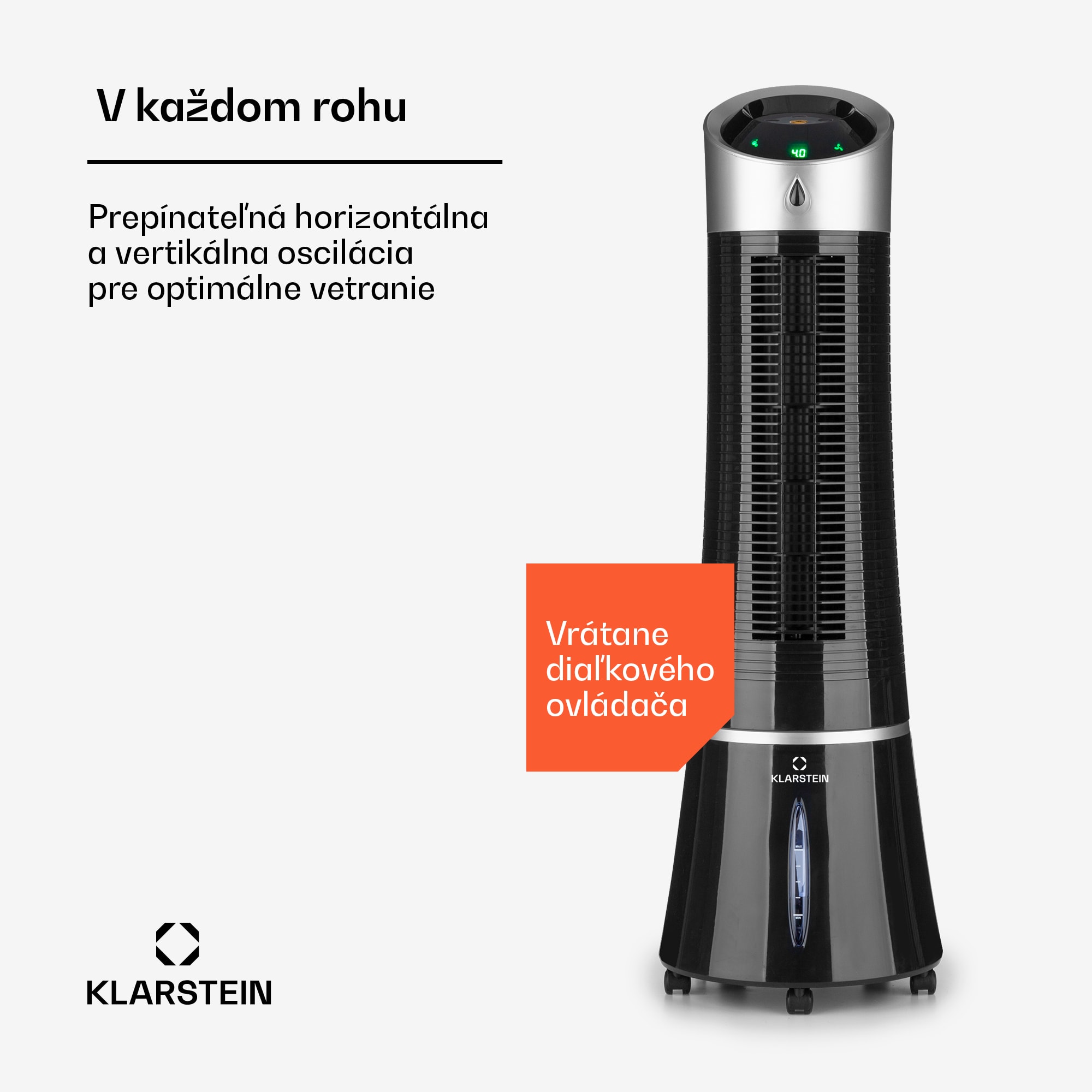 Klarstein Skyscraper Ice Smart, 4-v-1 ochladzovač vzduchu, ventilátor, 210m³/h, WiFi, diaľkové ovládanie – Obrázok 5