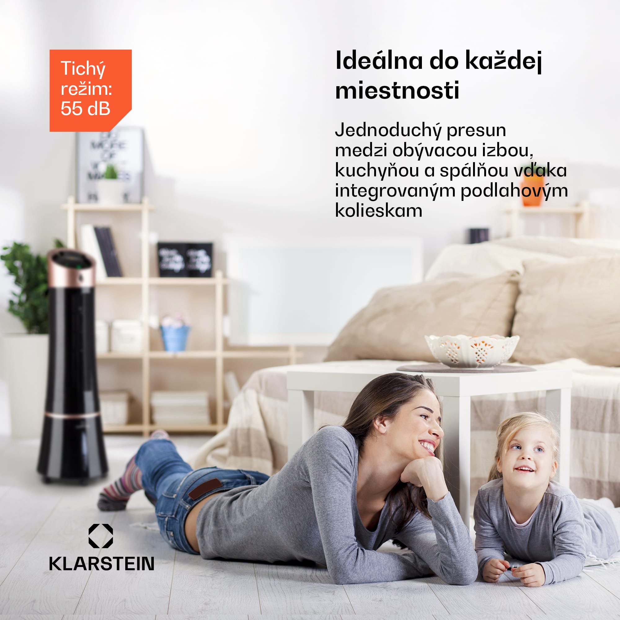 Klarstein Skyscraper Ice Smart, 4-v-1 ochladzovač vzduchu, ventilátor, 210m³/h, WiFi, diaľkové ovládanie – Obrázok 4