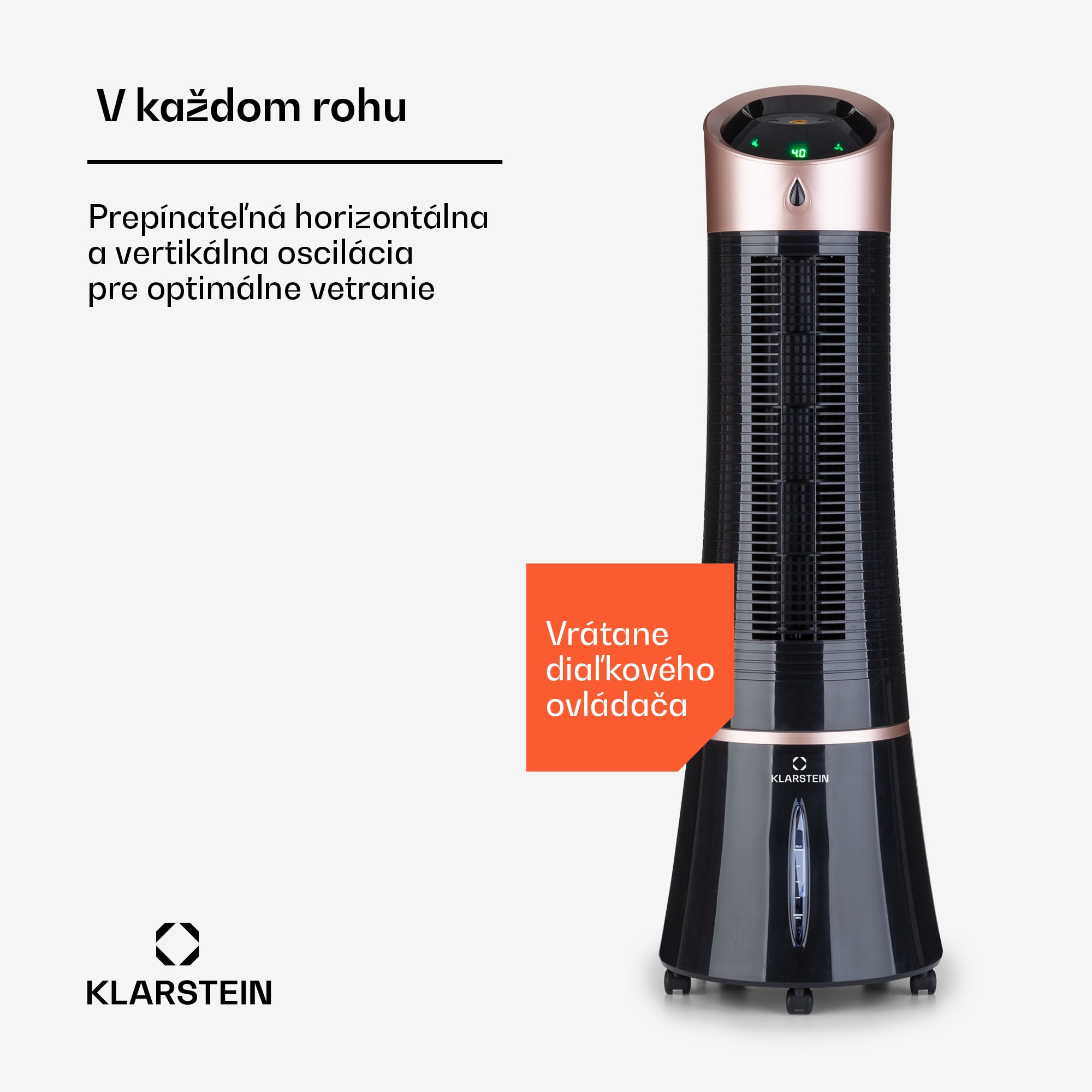 Klarstein Skyscraper Ice Smart, 4-v-1 ochladzovač vzduchu, ventilátor, 210m³/h, WiFi, diaľkové ovládanie – Obrázok 5