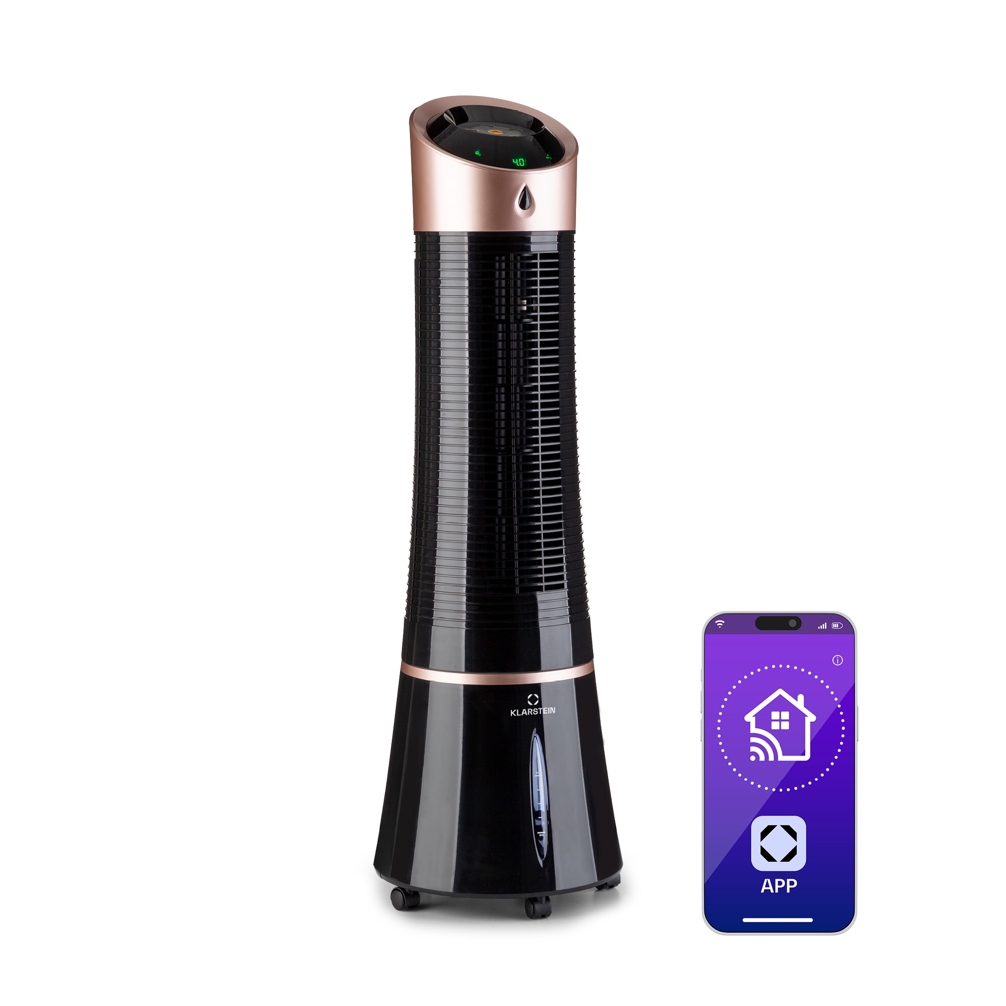 Klarstein Skyscraper Ice Smart, 4-v-1 ochladzovač vzduchu, ventilátor, 210m³/h, WiFi, diaľkové ovládanie