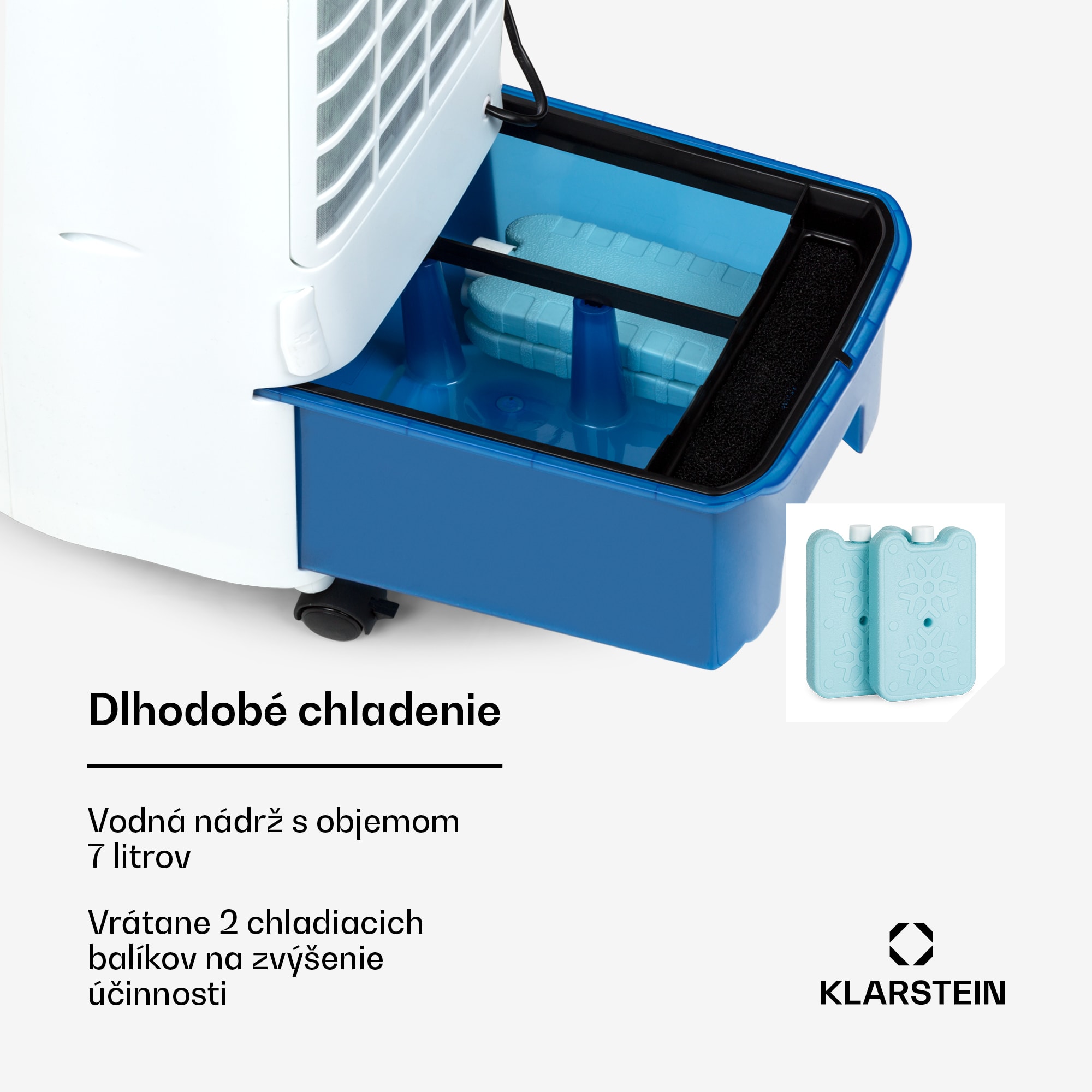 Klarstein IceWind Plus Smart, 4 v 1 ochladzovač vzduchu, ventilátor, zvlhčovač, čistička vzduchu, ovládanie aplikáciou – Obrázok 3