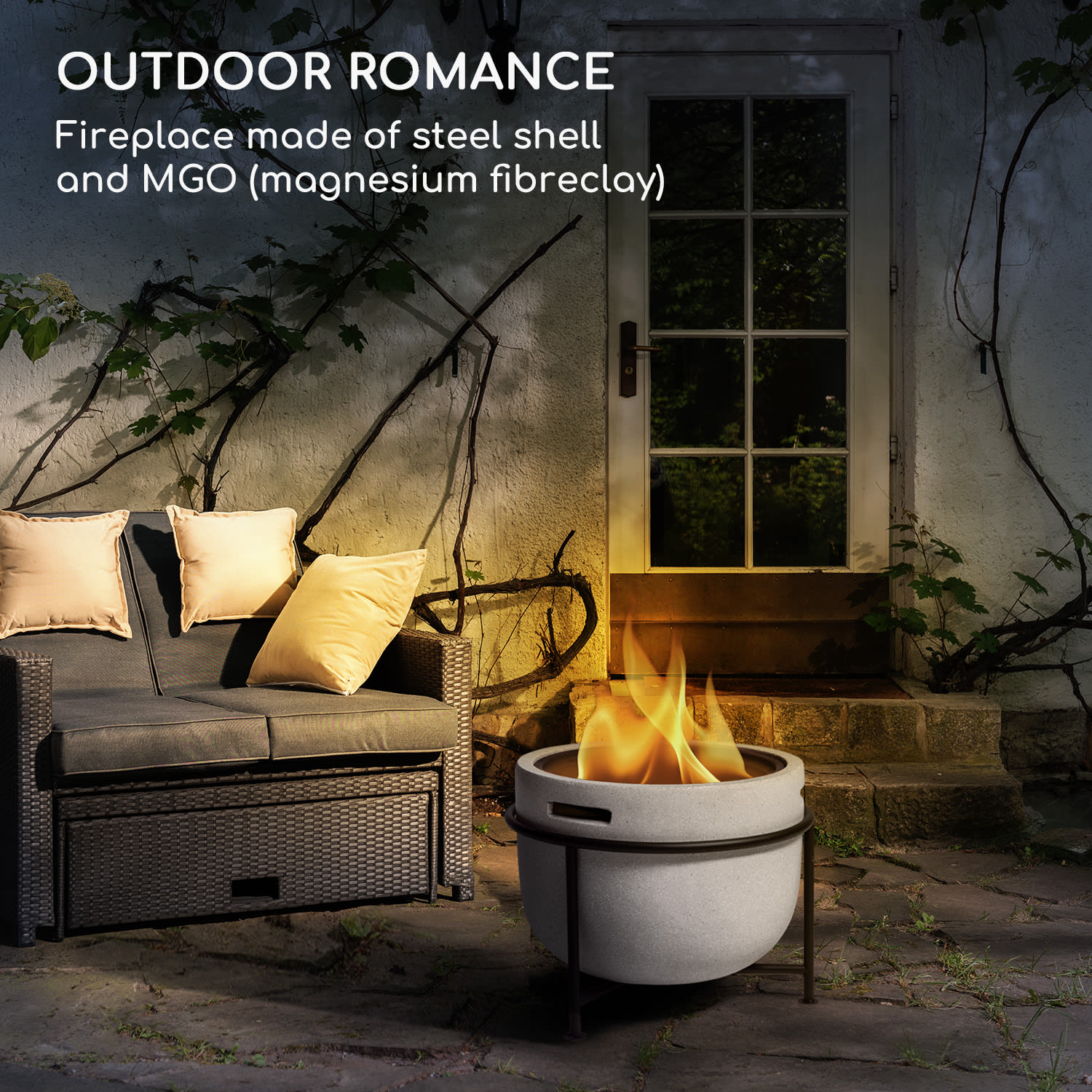 Blumfeldt Grail, ohnisko s grilom, MgO a oceľový plášť, lapač iskier – Obrázok 2