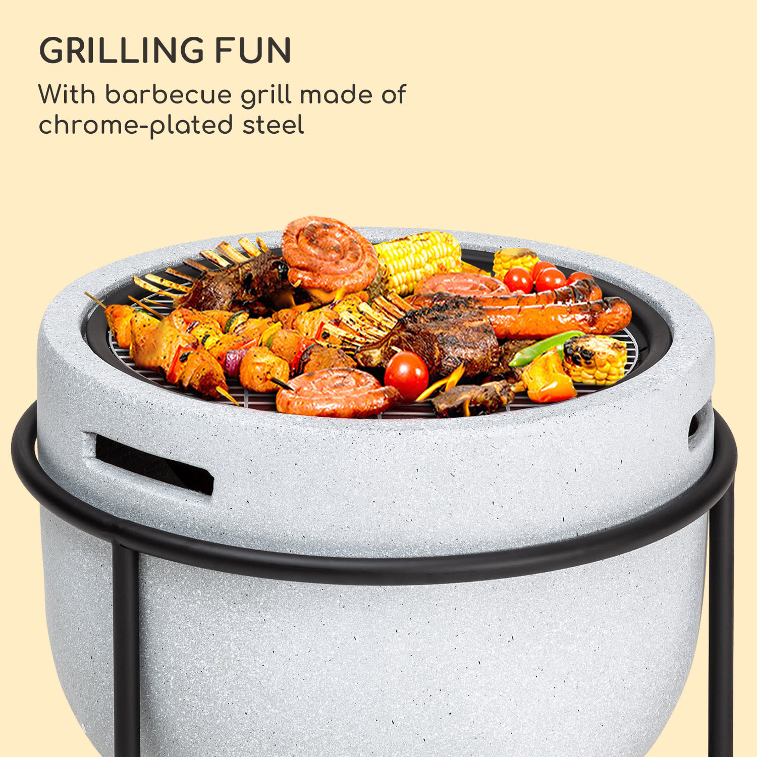 Blumfeldt Grail, ohnisko s grilom, MgO a oceľový plášť, lapač iskier – Obrázok 3