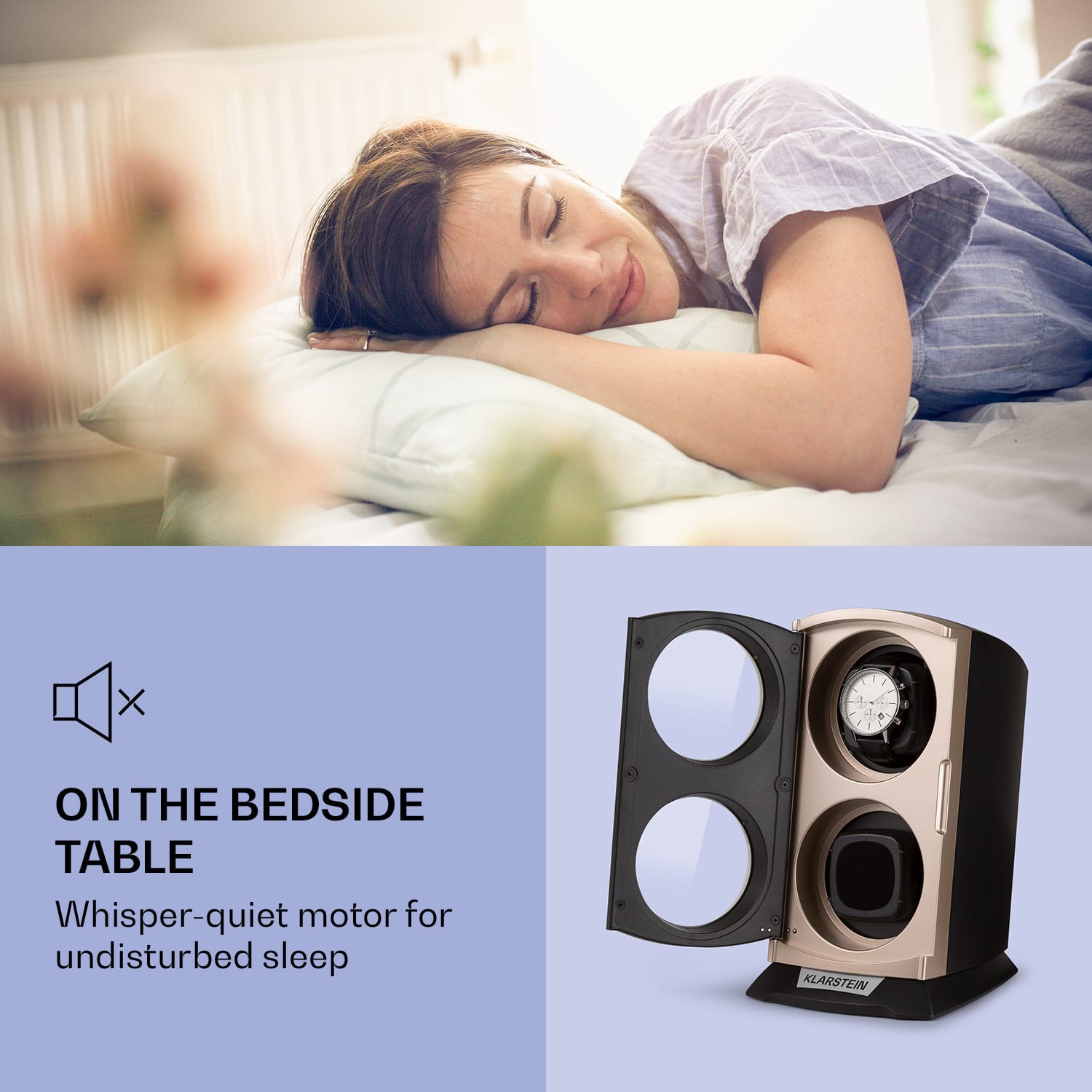 Klarstein St. Gallen Premium, naťahovač na hodinky, 2 hodiniek, 4 rýchlosti, čierny – Obrázok 4