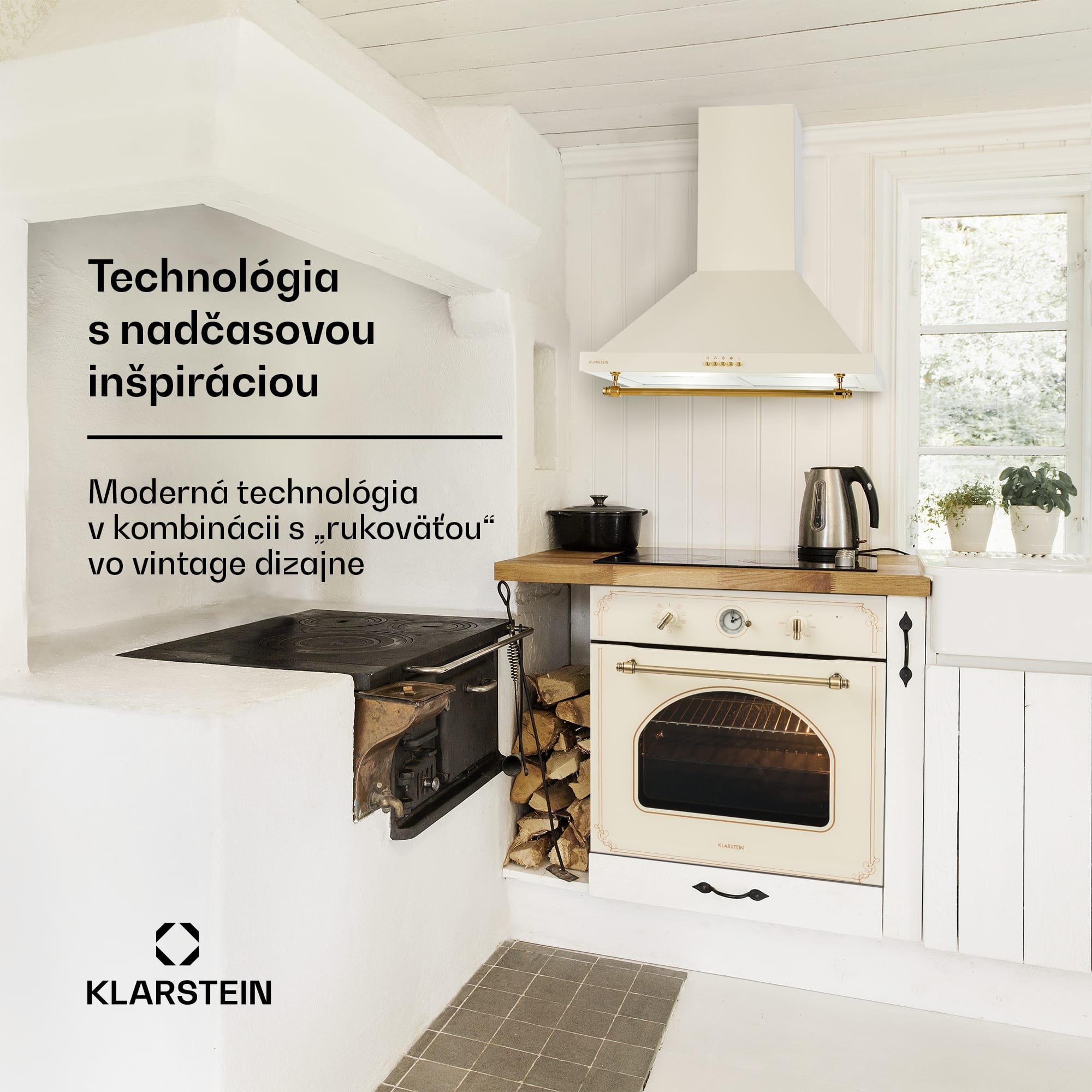 Klarstein Montblanc 60, digestor, 60 cm, nástenný, 610 m³/h, LED, lišta, krémový – Obrázok 2