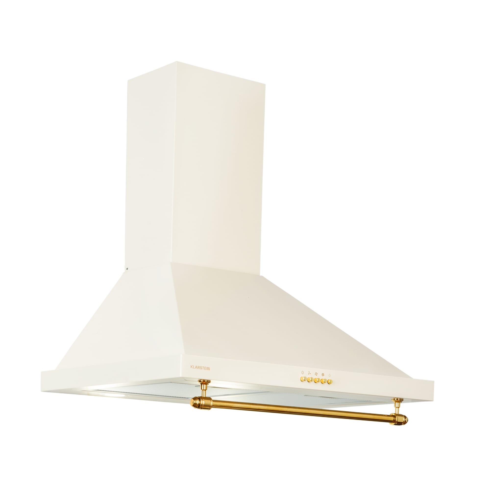 Klarstein Montblanc 60, digestor, 60 cm, nástenný, 610 m³/h, LED, lišta, krémový