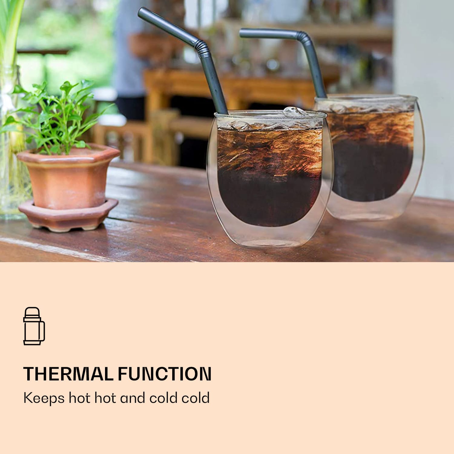 Feelino DUOS, dvojstenný pohár, 80 ml, vrátane lyžičky – Obrázok 4