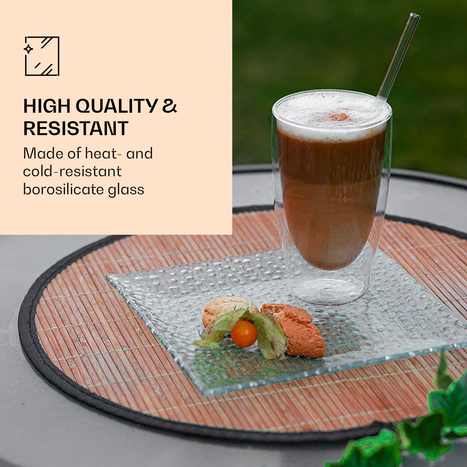 Feelino DUOS, dvojstenný pohár, 400 ml, vrátane lyžičky – Obrázok 3