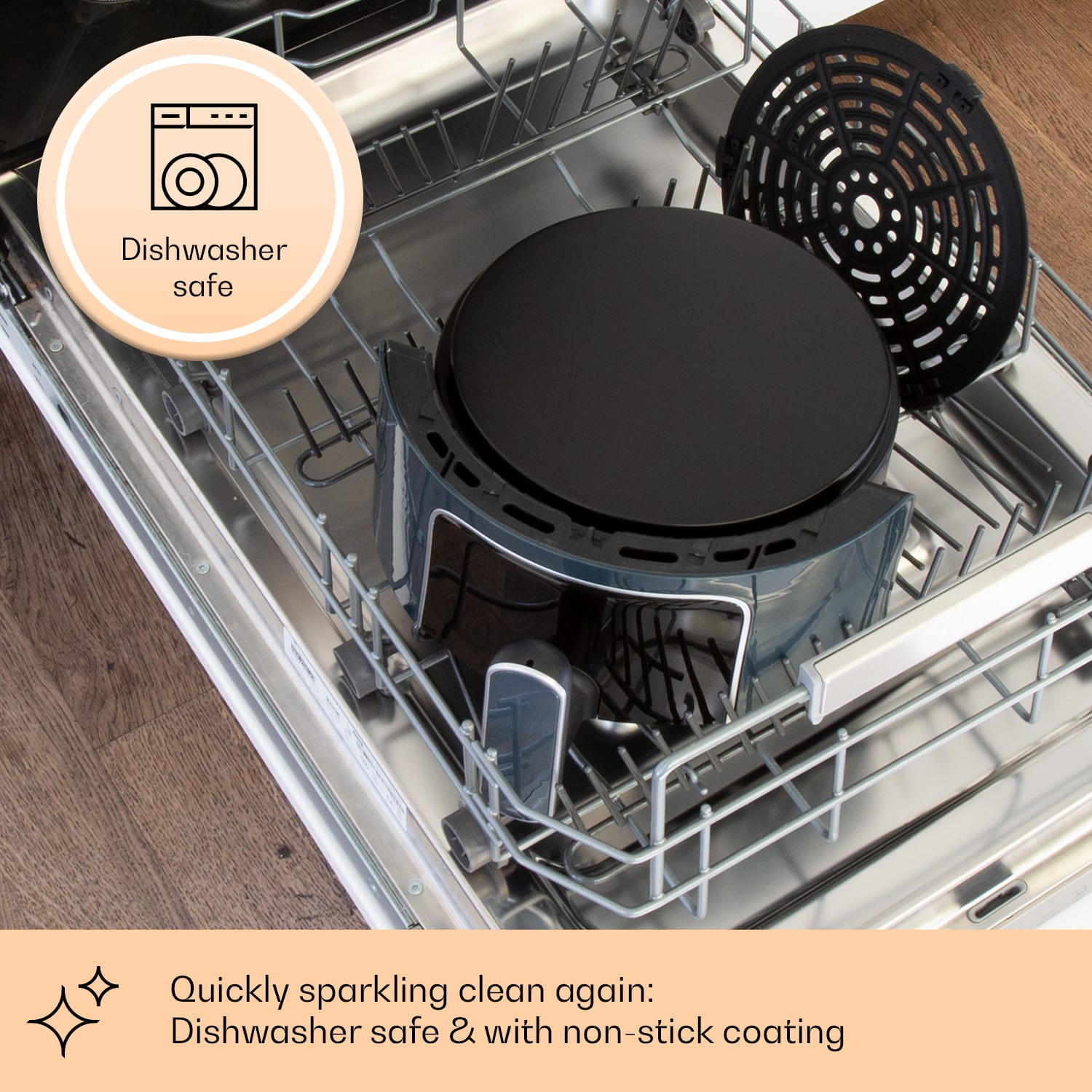 Klarstein Crisp-Pro, teplovzdušná fritéza, 1400 W, 3,5 l, 8 programov, časovač – Obrázok 4