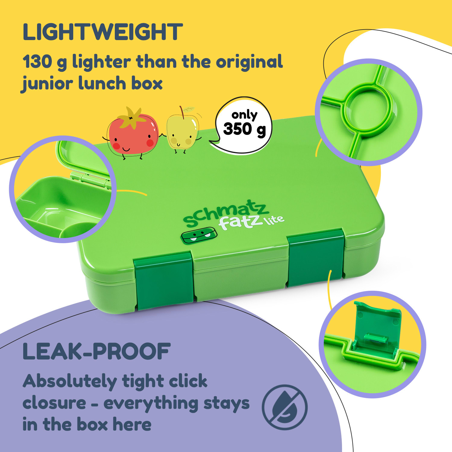 Klarstein Schmatzfatz desiatový box s priehradkami – Obrázok 3