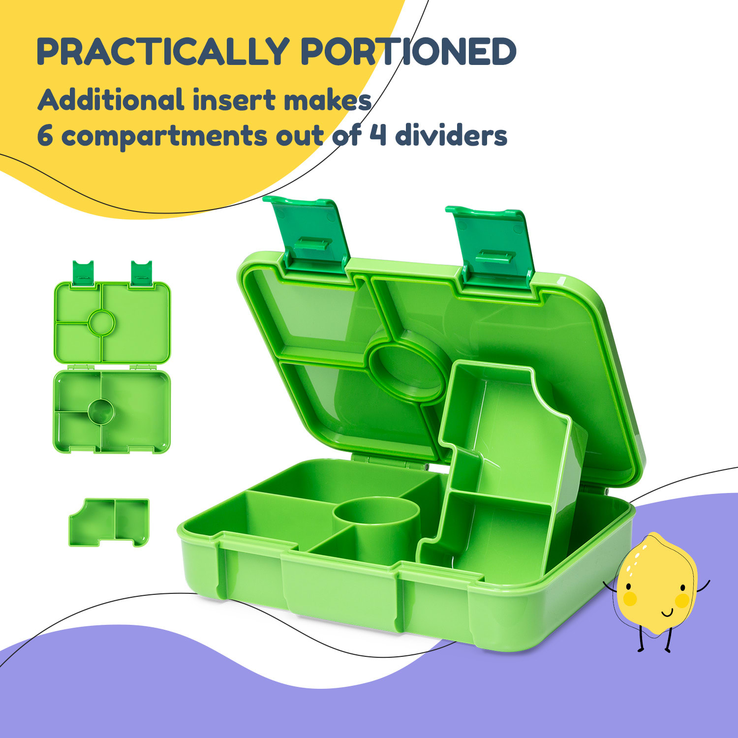 Klarstein Schmatzfatz desiatový box s priehradkami – Obrázok 4