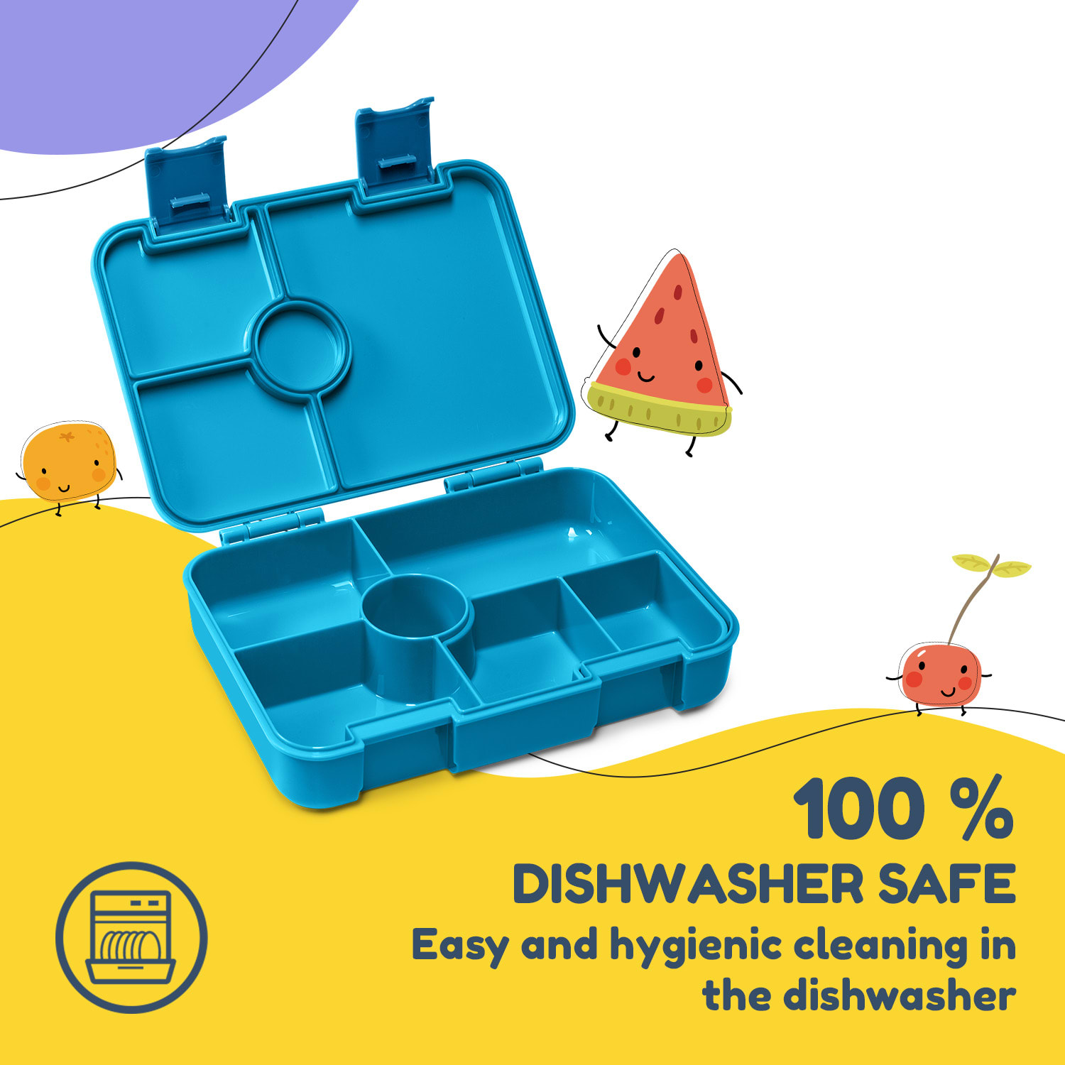 Klarstein Schmatzfatz desiatový box s priehradkami – Obrázok 5