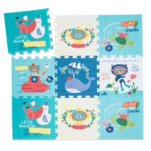 Babify Podložka na hranie, s hračkou, 9 ks, motív planéta