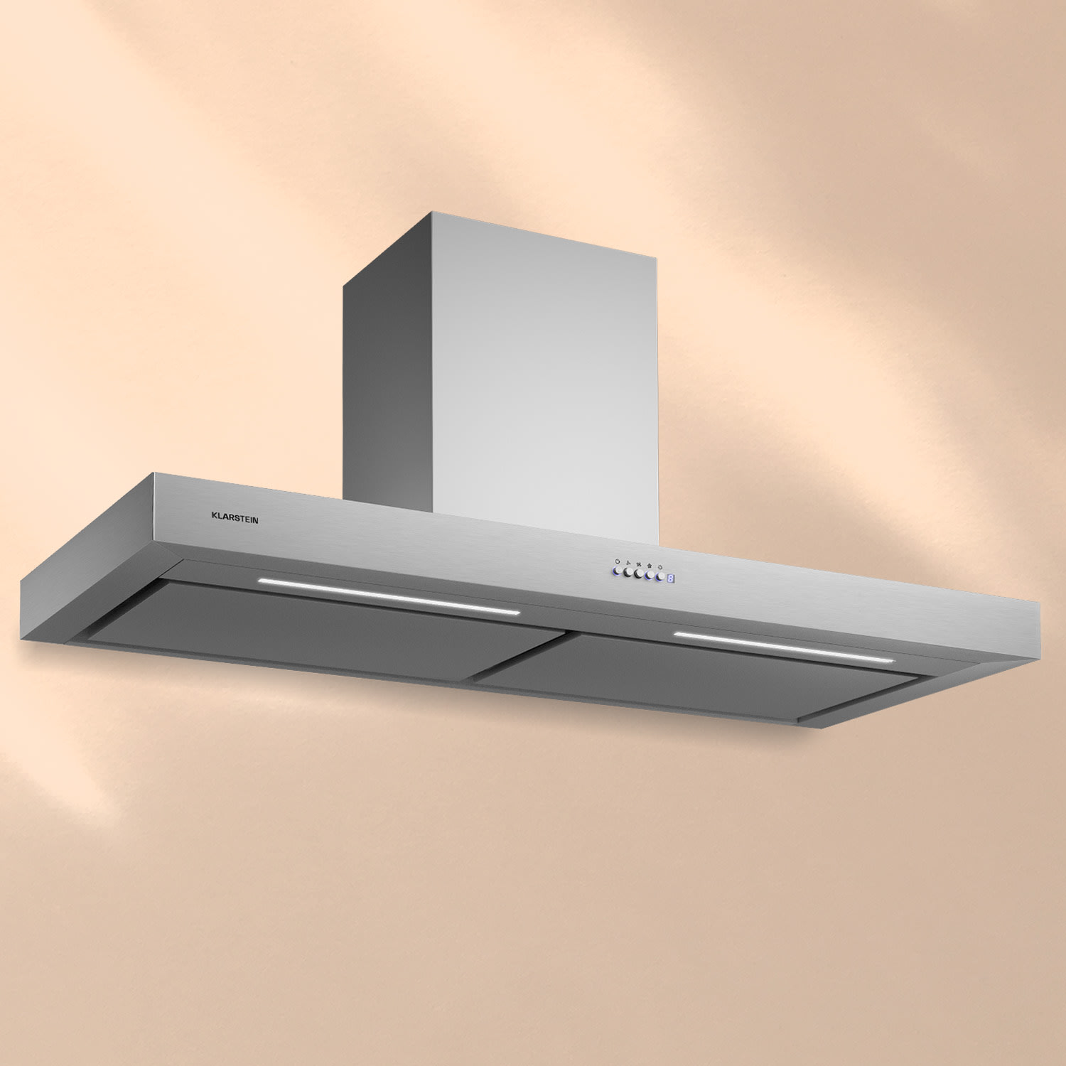 Klarstein Limelight, digestor, 120 cm, nástenný, 546,2 m³/h, nehrdzavejúca oceľ