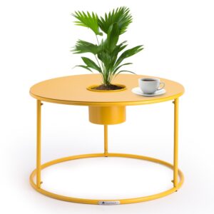 Blumfeldt Irvine, konferenčný stolík s kvetináčom, 60 x 38,5 cm (Ø x V), prášková oceľ