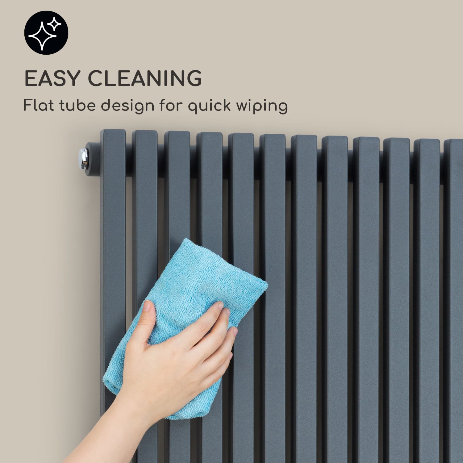 Blumfeldt Delgado, 180 x 60, radiátor, kúpeľňový radiátor, rúrkový radiátor, 1065W, teplá voda, 1/2 – Obrázok 3