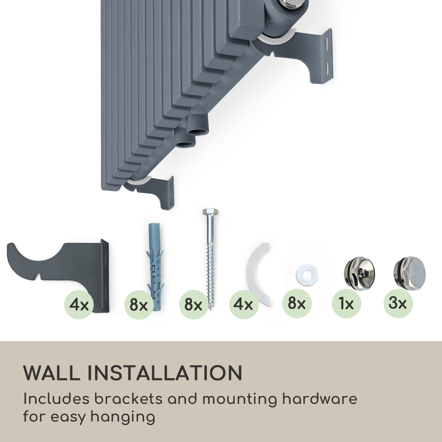 Blumfeldt Delgado, 180 x 60, radiátor, kúpeľňový radiátor, rúrkový radiátor, 1065W, teplá voda, 1/2 – Obrázok 4
