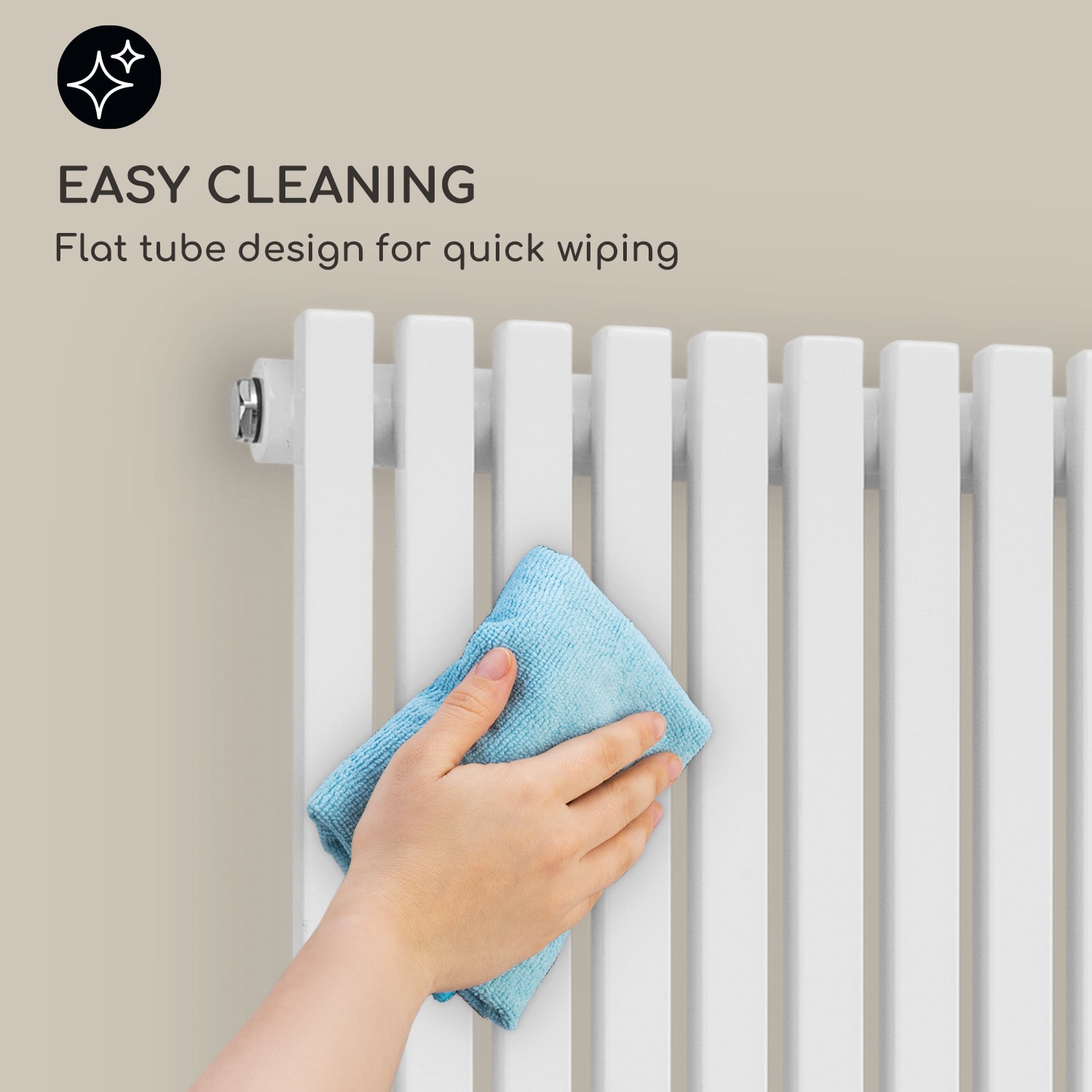 Blumfeldt Delgado, 180 x 60, radiátor, kúpeľňový radiátor, rúrkový radiátor, 1065W, teplá voda, 1/2 – Obrázok 3