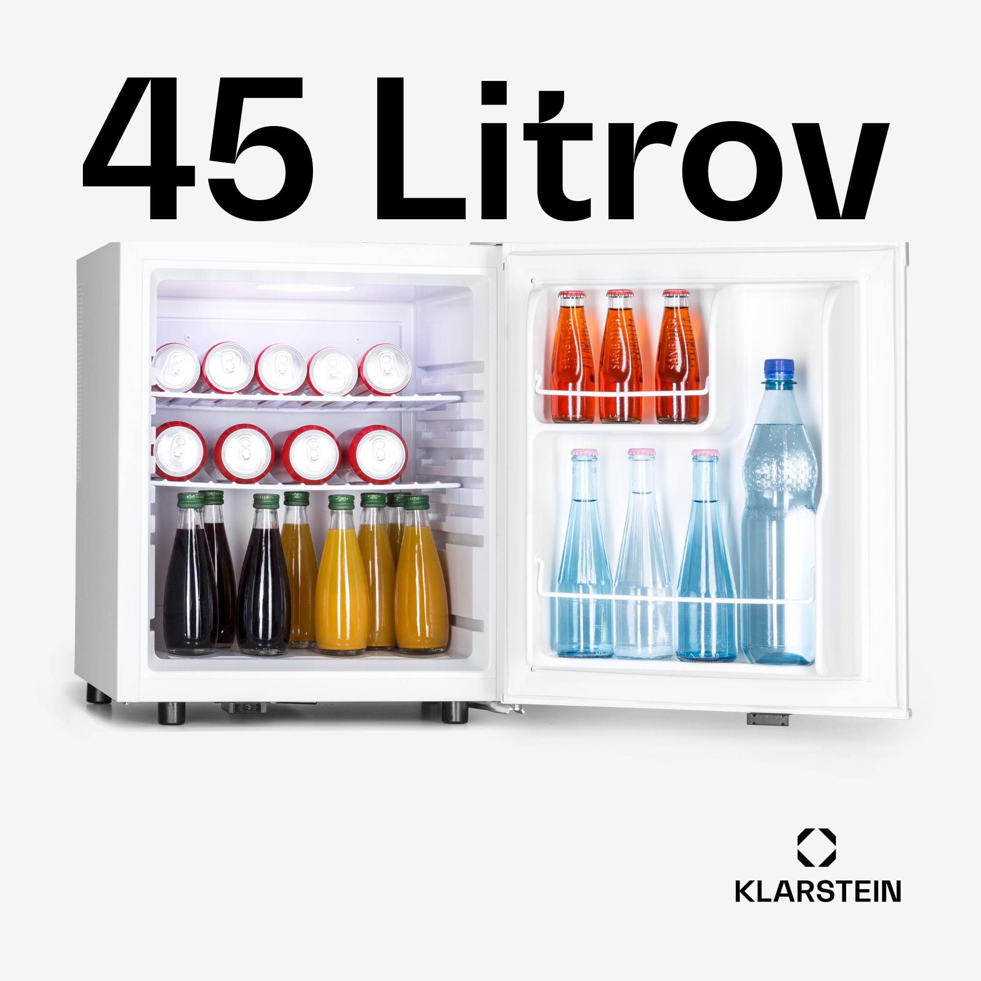 Klarstein Happy Hour 45, mini chladnička, minibar, chladnička na nápoje, 45 l, 26 dB – Obrázok 4