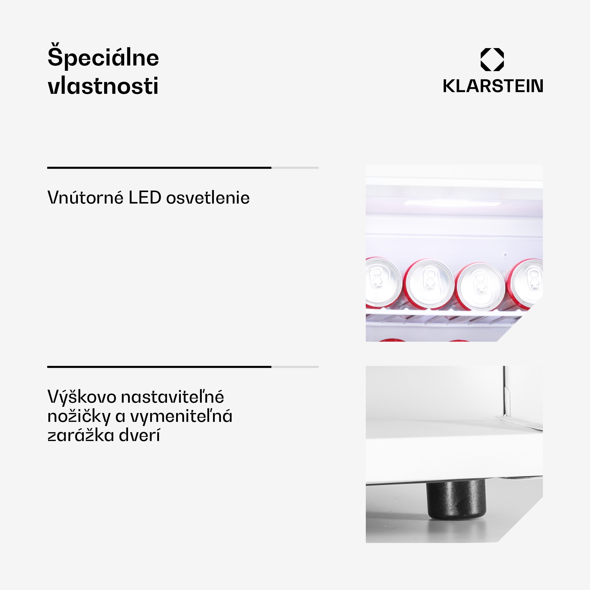 Klarstein Happy Hour 45, mini chladnička, minibar, chladnička na nápoje, 45 l, 26 dB – Obrázok 5